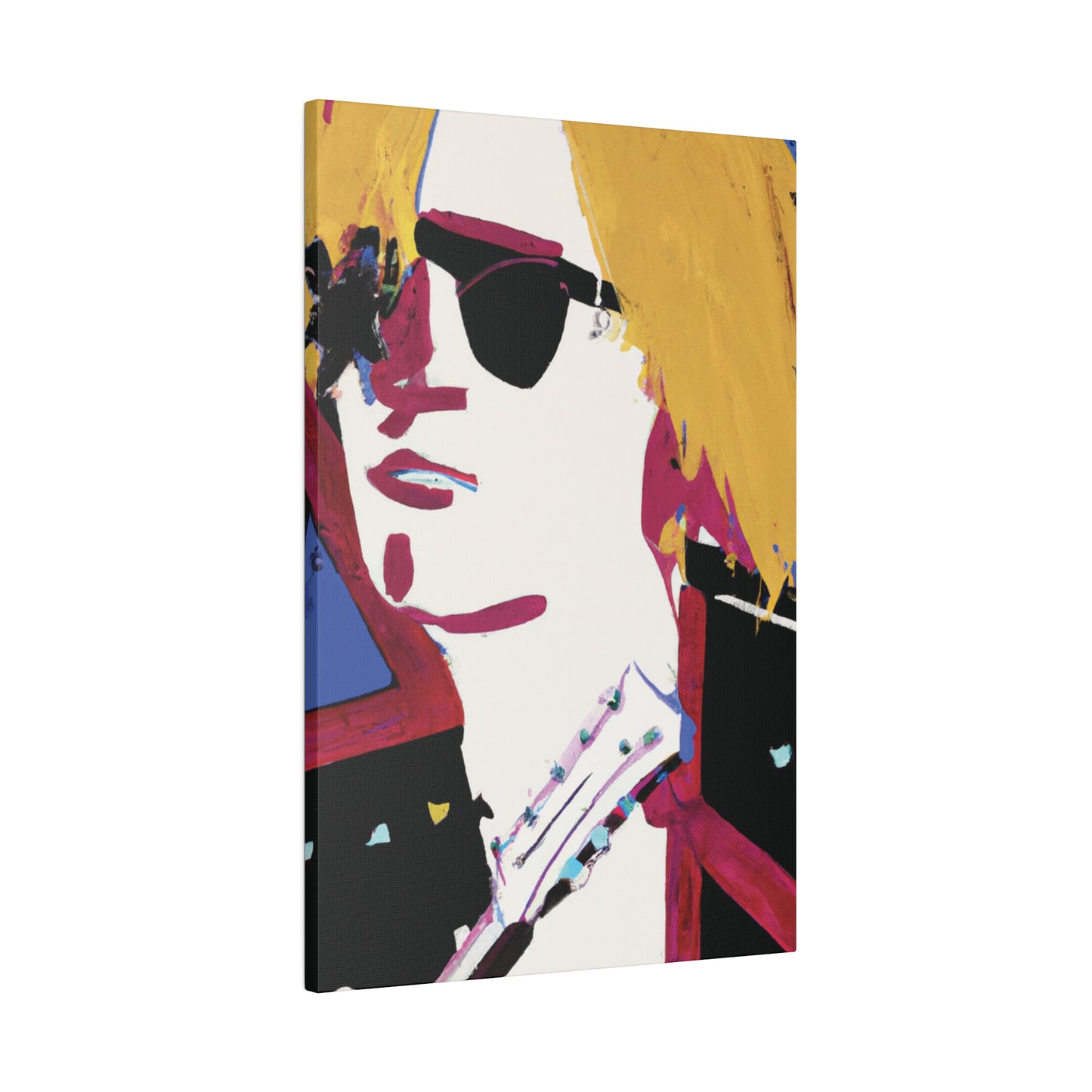 8305A - Rockstar Painting Print | Face | Abstract | Poster | Home Decor | Wall Art | Music Art | Canvas