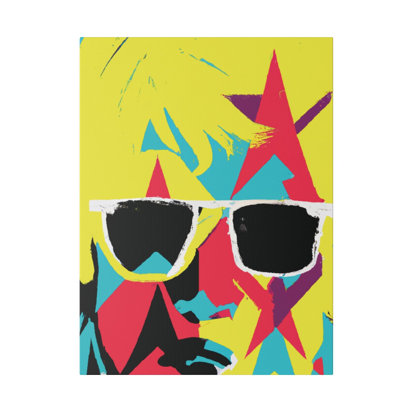 8383B - Rockstar Painting Print | Face | Abstract | Poster | Home Decor | Wall Art | Music Art | Canvas