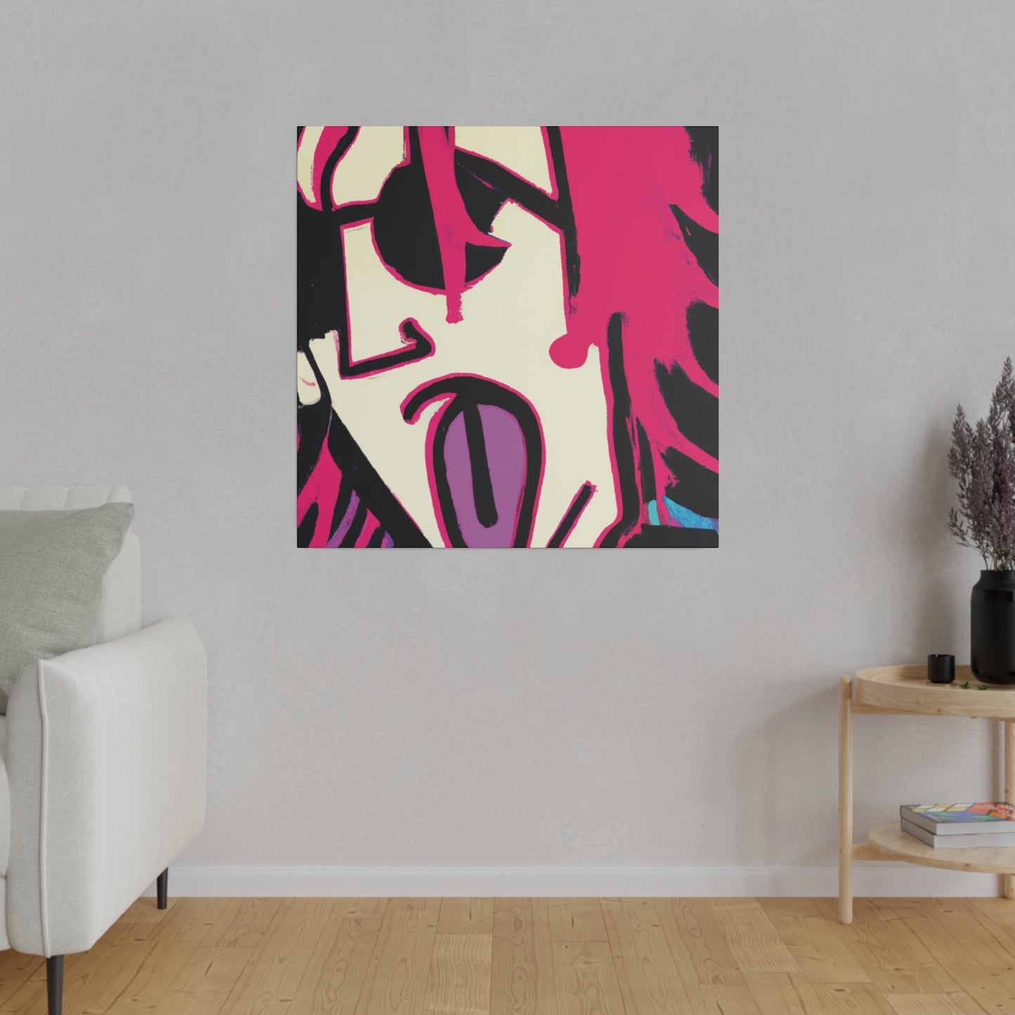 7356Q - Rockstar Painting Print | Face | Abstract | Poster | Home Decor | Wall Art | Music Art | Canvas