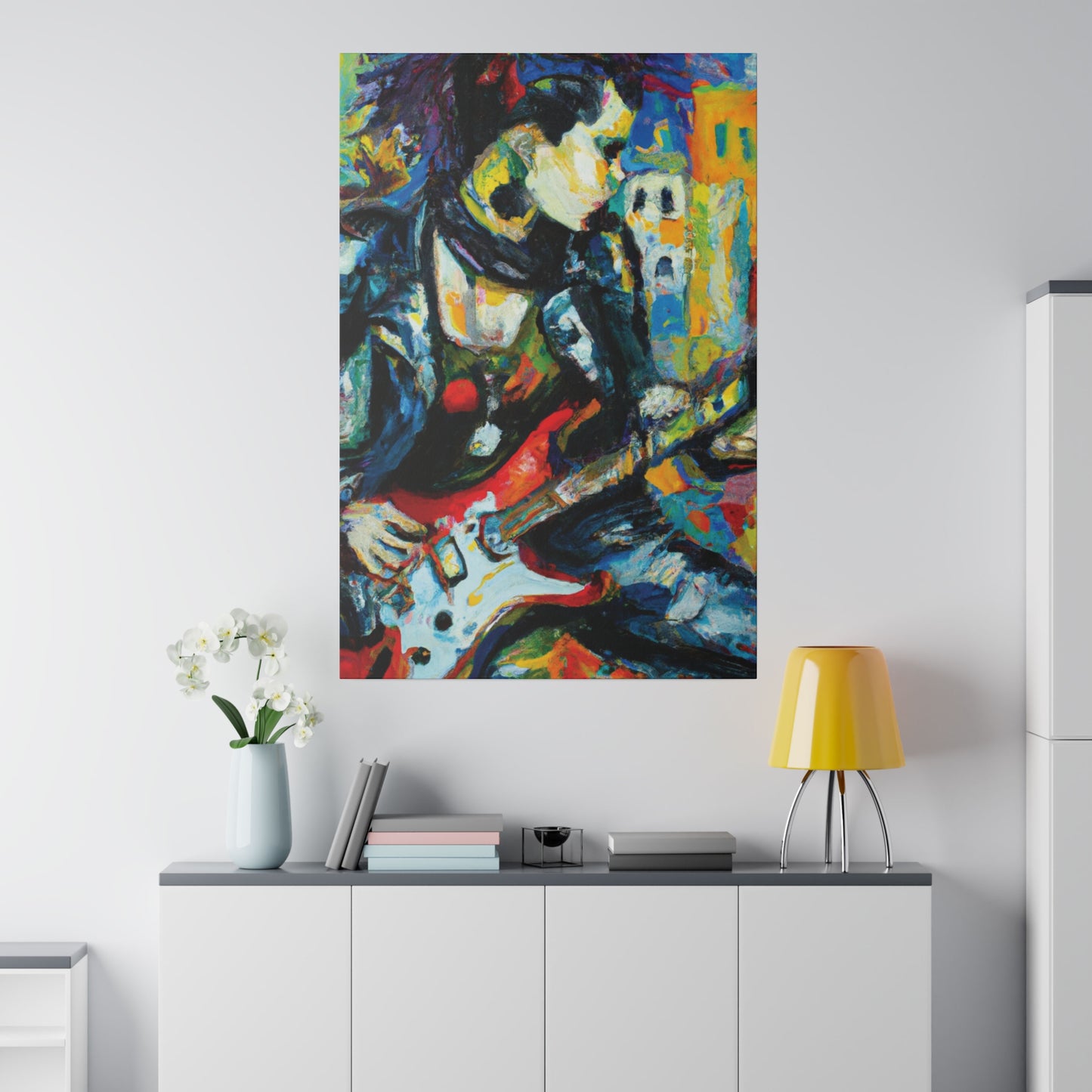 7547K - Rockstar Oil Painting Style Print | Poster | Home Decor | Wall Art | Music Art | Canvas