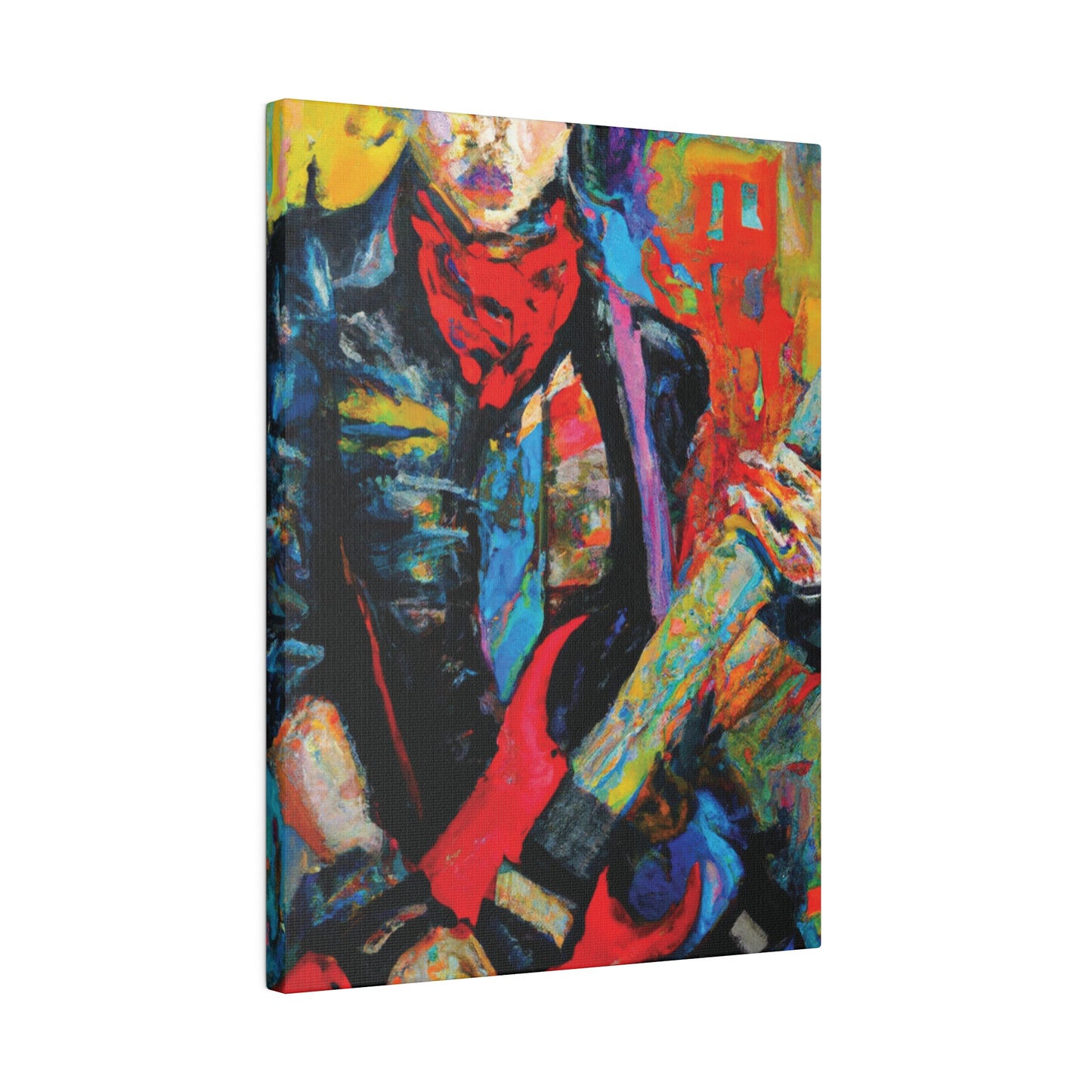 8732A - Rockstar Oil Painting Style Print | Poster | Home Decor | Wall Art | Music Art | Canvas