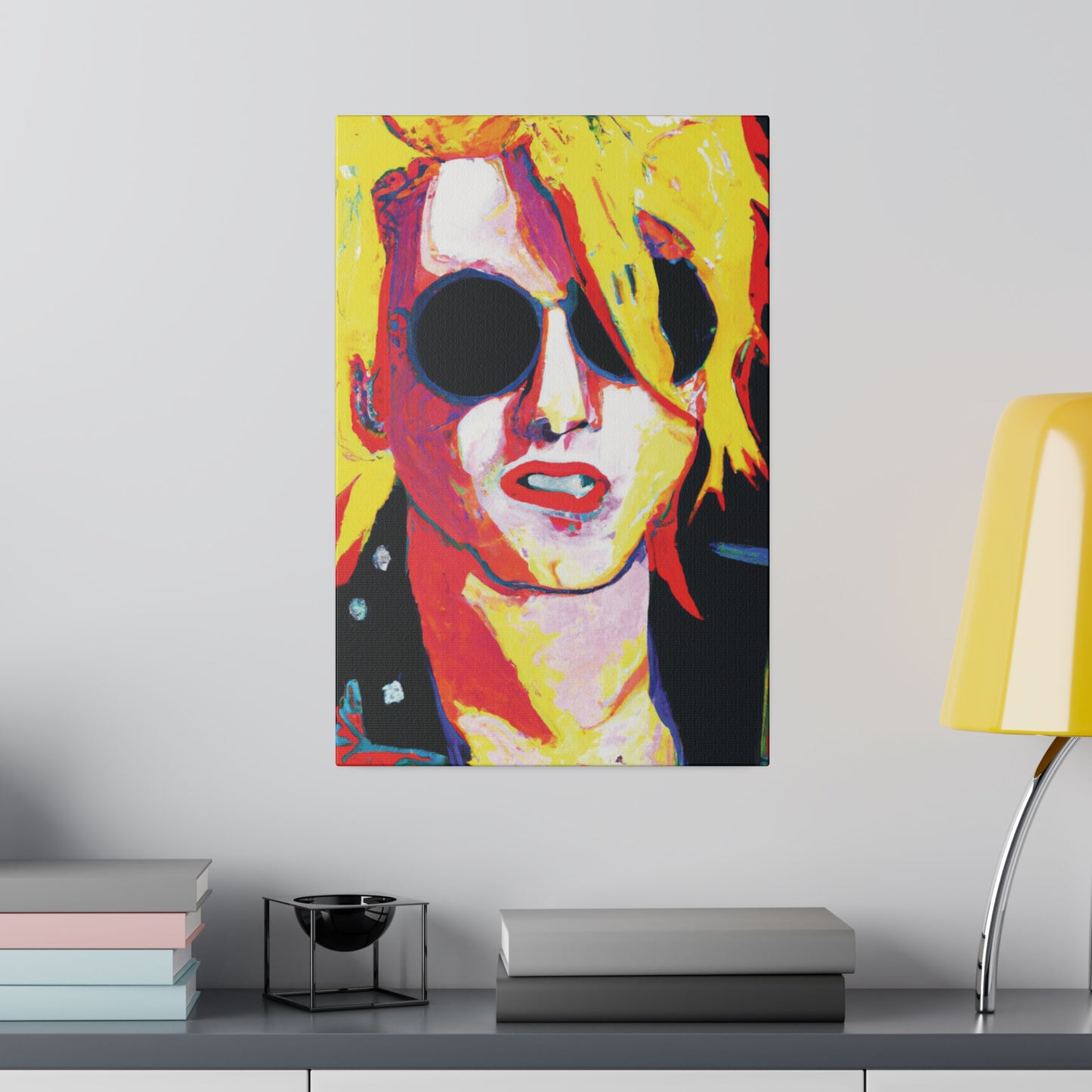 4786R - Rockstar Painting Print | Face | Abstract | Poster | Home Decor | Wall Art | Music Art | Canvas