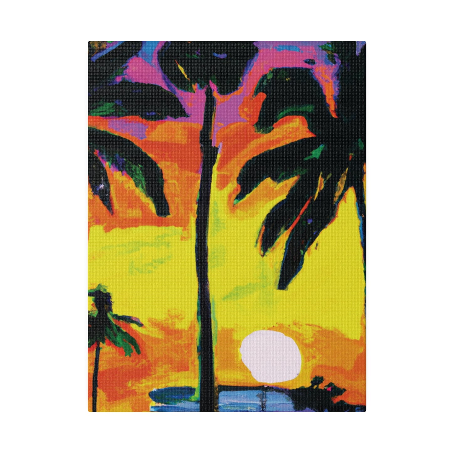 5285D - Miami Beach Sunset Painting Print | Miami | Beach | Sunset | Poster | Home Decor | Wall Art | Canvas