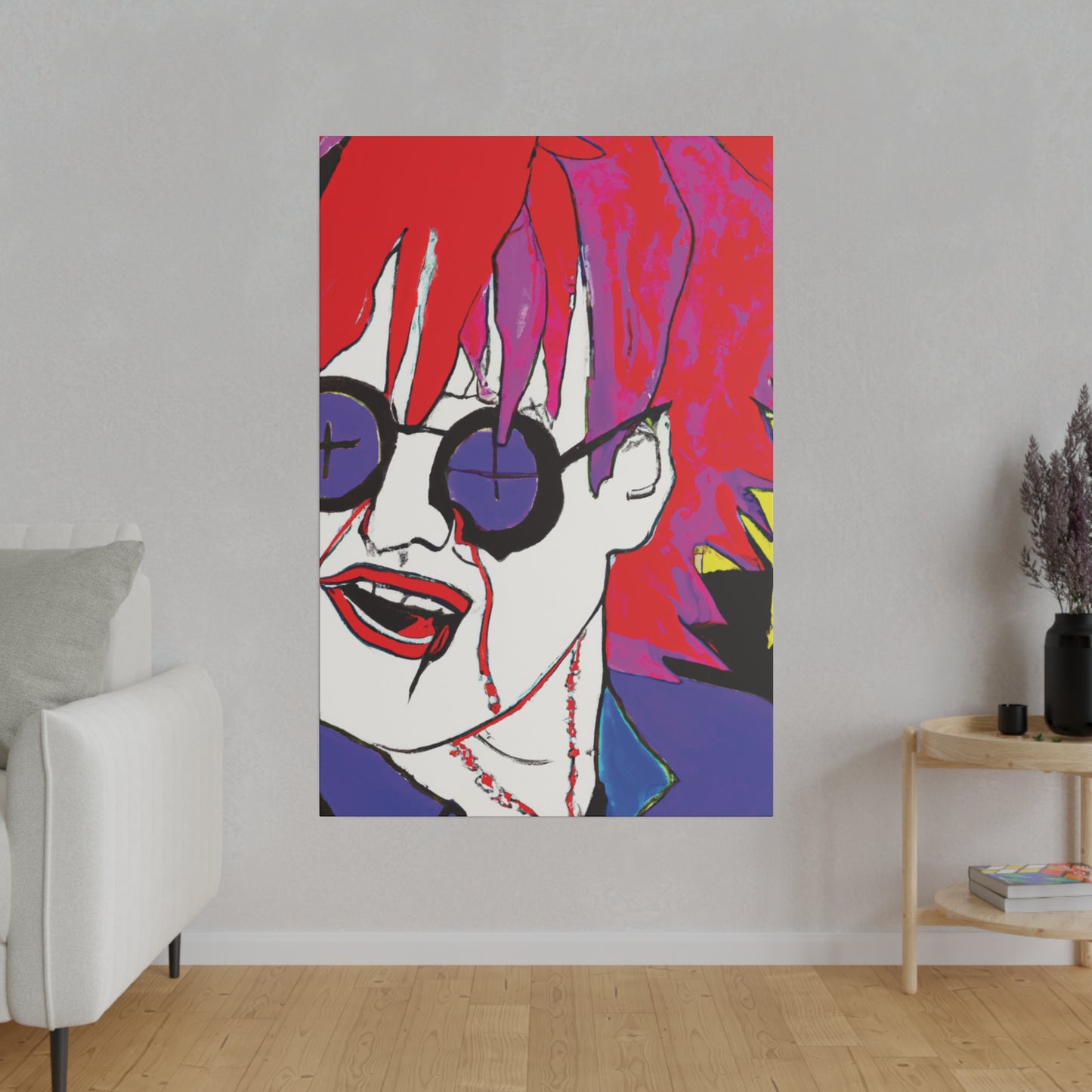 4014Q - Rockstar Painting Print | Face | Abstract | Poster | Home Decor | Wall Art | Music Art | Canvas