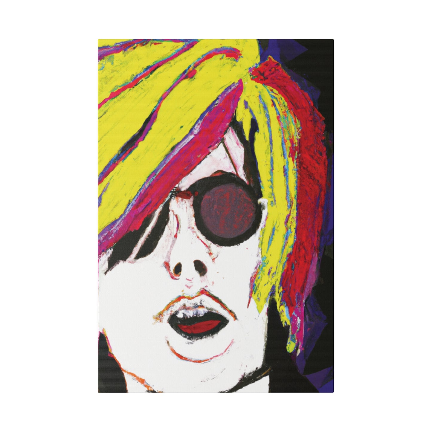 1273Y - Rockstar Painting Print | Face | Abstract | Poster | Home Decor | Wall Art | Music Art | Canvas