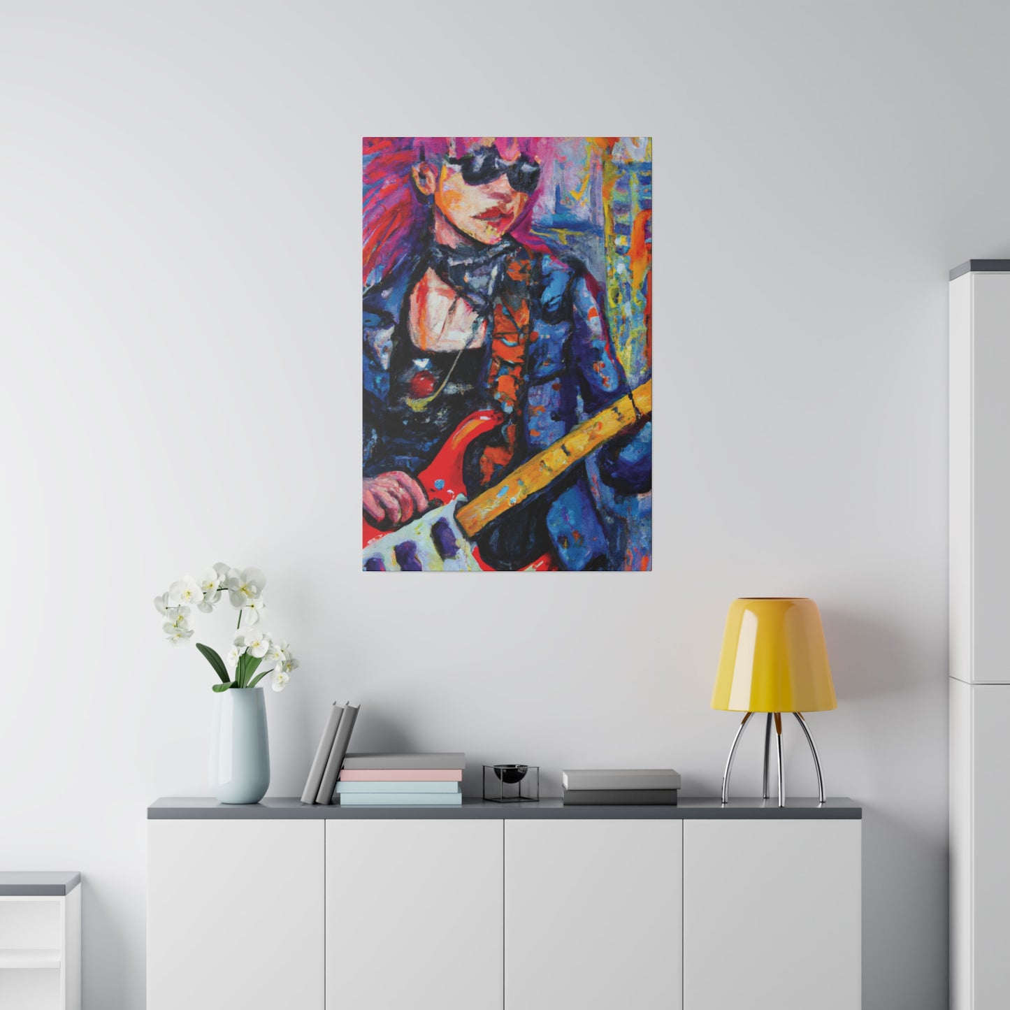 9231K - Rockstar Oil Painting Style Print | Poster | Home Decor | Wall Art | Music Art | Canvas