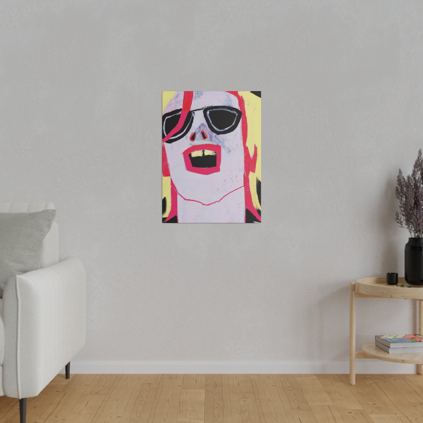 6233M - Rockstar Painting Print | Face | Abstract | Poster | Home Decor | Wall Art | Music Art | Canvas