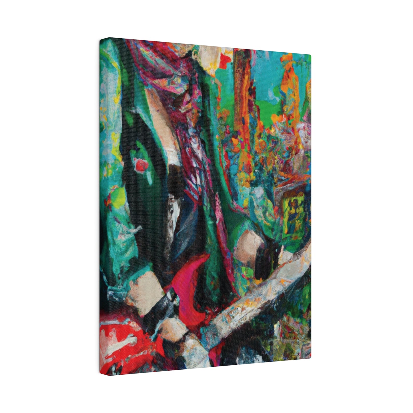 8679Y - Rockstar Oil Painting Style Print | Poster | Home Decor | Wall Art | Music Art | Canvas
