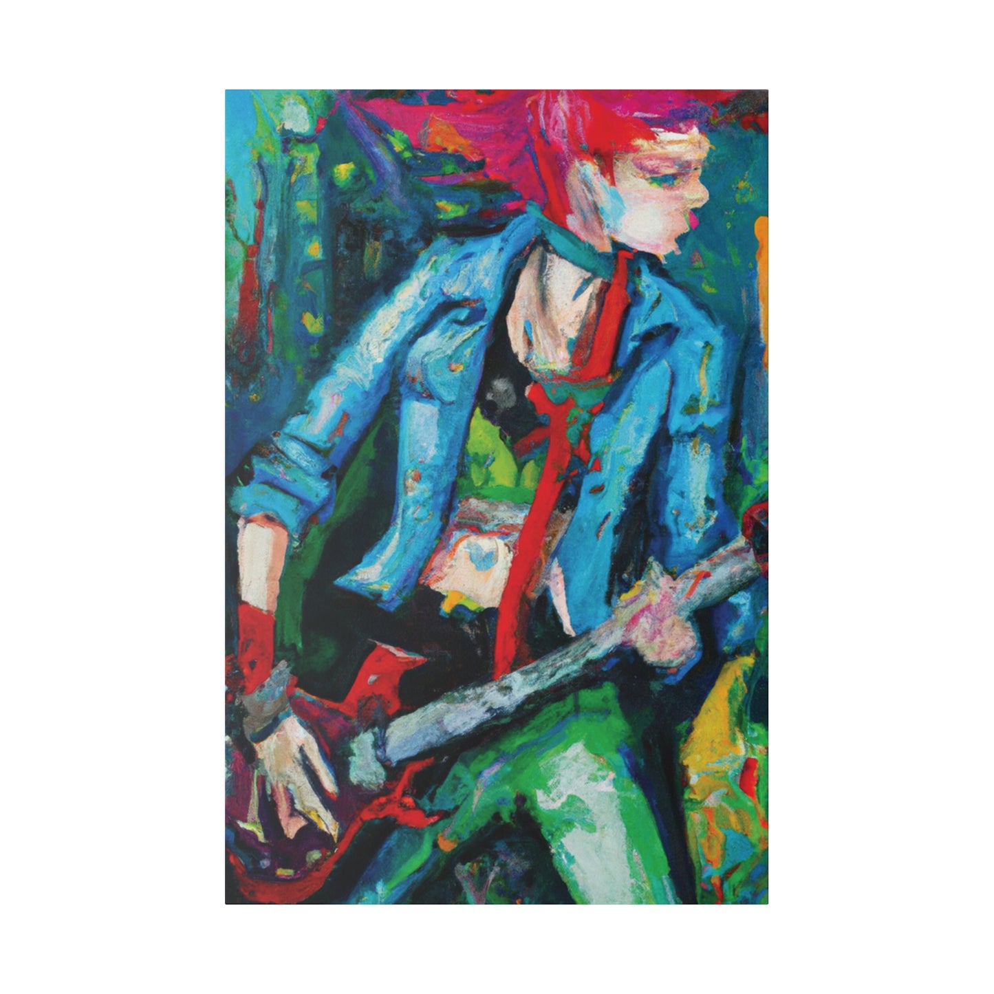 6775F - Rockstar Oil Painting Style Print | Poster | Home Decor | Wall Art | Music Art | Canvas