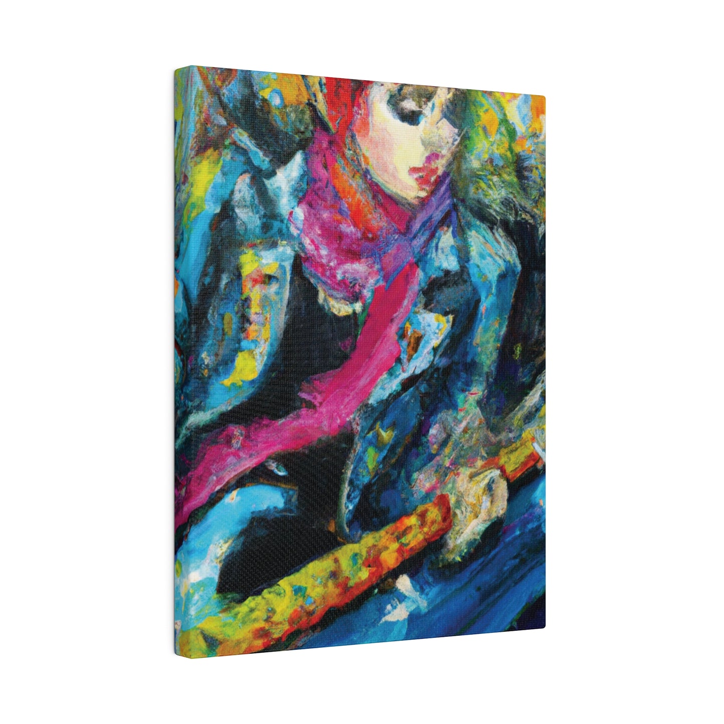 9823X - Rockstar Oil Painting Style Print | Poster | Home Decor | Wall Art | Music Art | Canvas