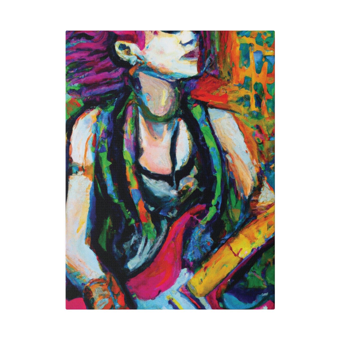 9572N - Rockstar Oil Painting Style Print | Poster | Home Decor | Wall Art | Music Art | Canvas