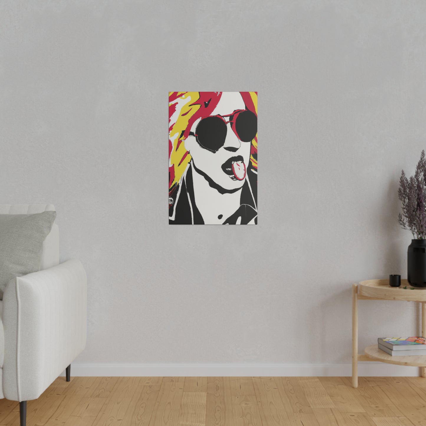 4851A - Rockstar Painting Print | Face | Abstract | Poster | Home Decor | Wall Art | Music Art | Canvas