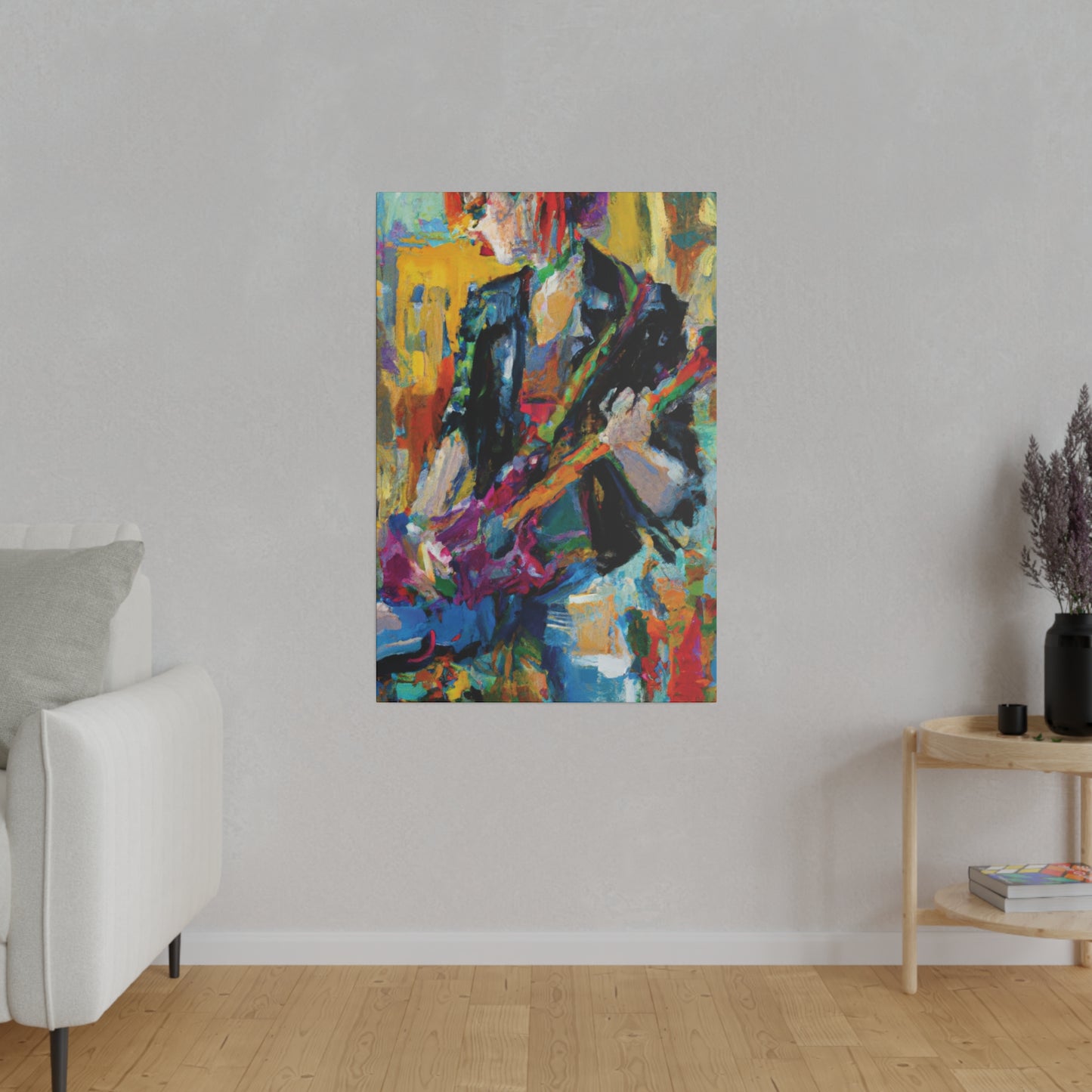 4813Q - Rockstar Oil Painting Style Print | Poster | Home Decor | Wall Art | Music Art | Canvas