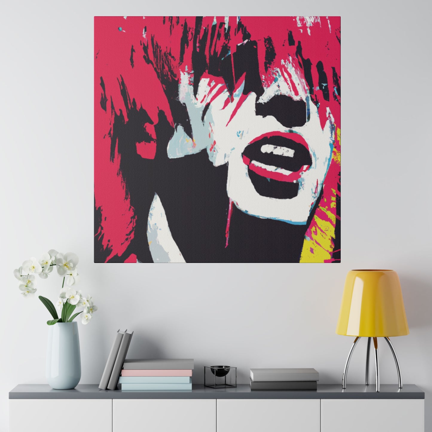 8269P - Rockstar Painting Print | Face | Abstract | Poster | Home Decor | Wall Art | Music Art | Canvas