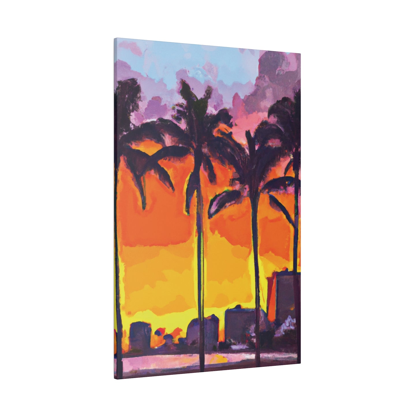 7392A - Miami Beach Sunset Painting Print | Miami | Beach | Sunset | Poster | Home Decor | Wall Art | Canvas