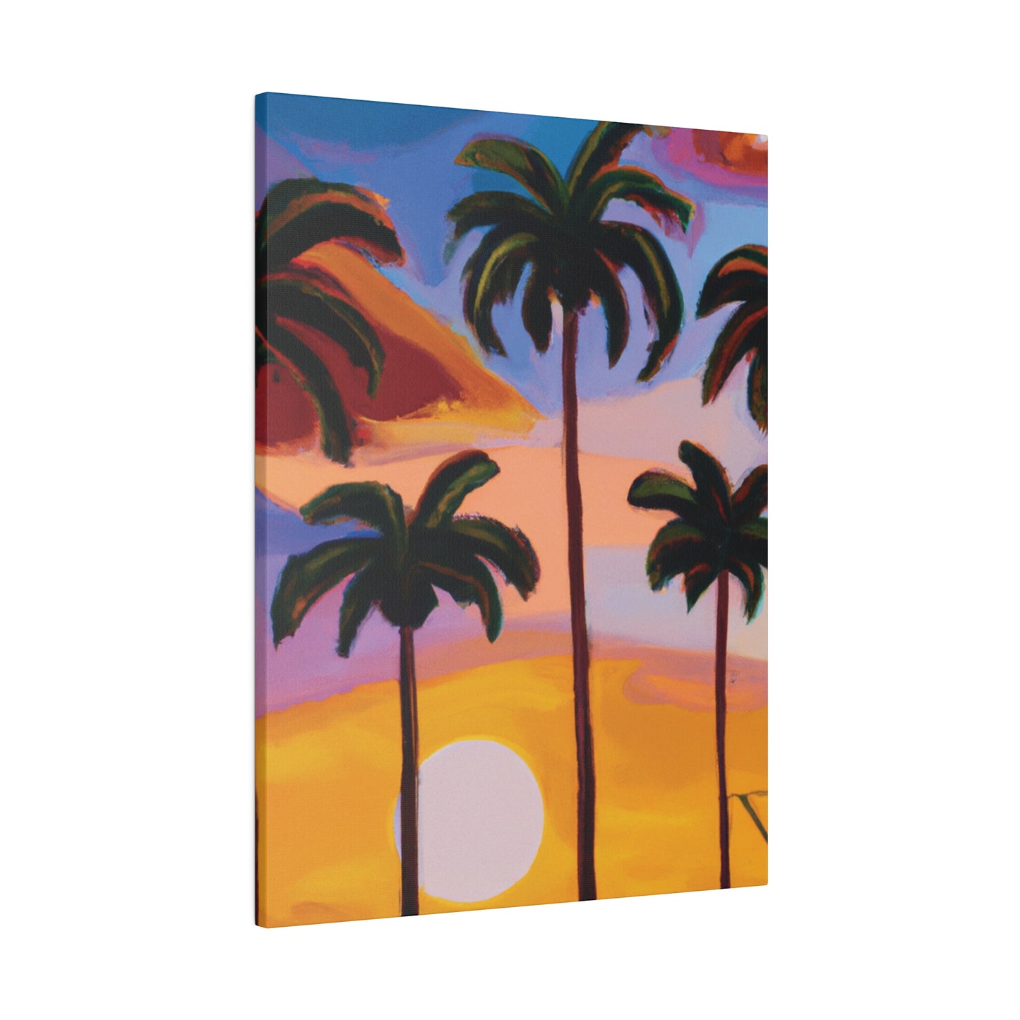 3282K - Miami Beach Sunset Painting Print | Miami | Beach | Sunset | Poster | Home Decor | Wall Art | Canvas
