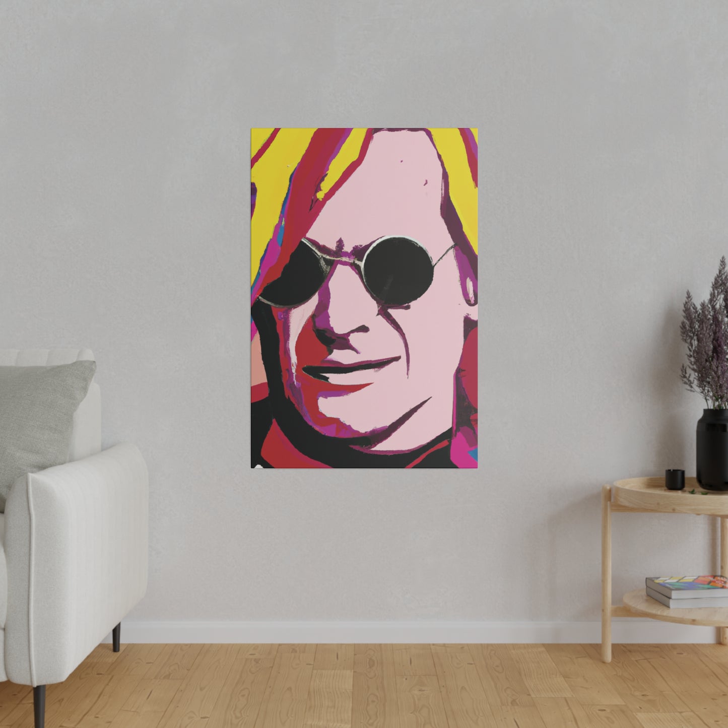 4125F - Rockstar Painting Print | Face | Abstract | Poster | Home Decor | Wall Art | Music Art | Canvas