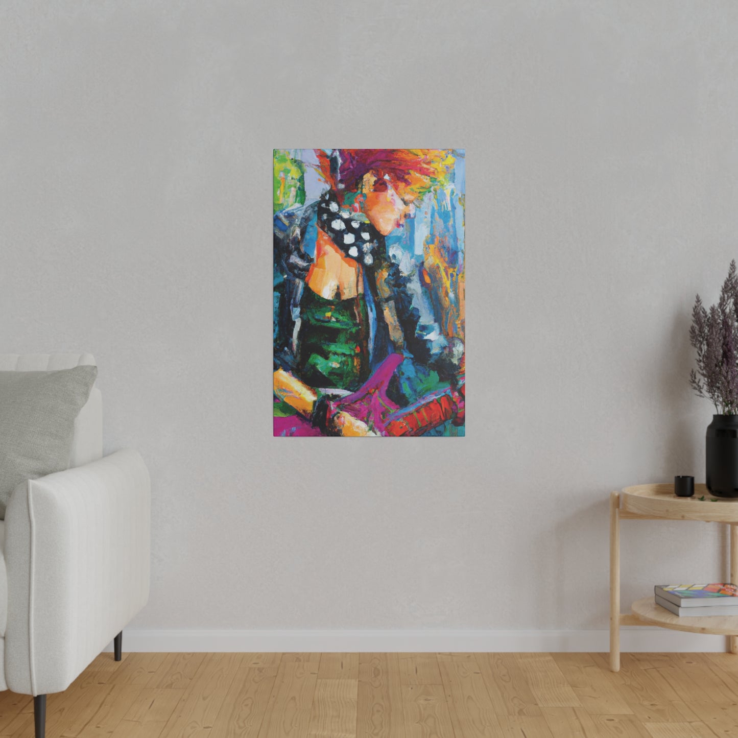 8032E - Rockstar Oil Painting Style Print | Poster | Home Decor | Wall Art | Music Art | Canvas