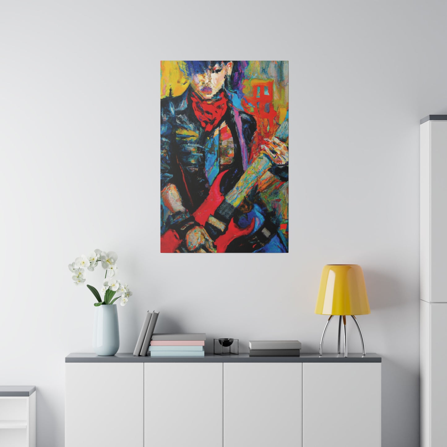 8732A - Rockstar Oil Painting Style Print | Poster | Home Decor | Wall Art | Music Art | Canvas