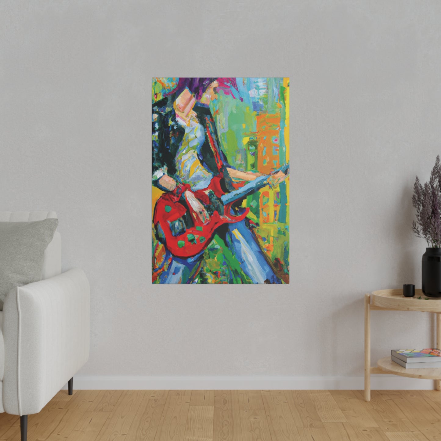 7369K - Rockstar Oil Painting Style Print | Poster | Home Decor | Wall Art | Music Art | Canvas