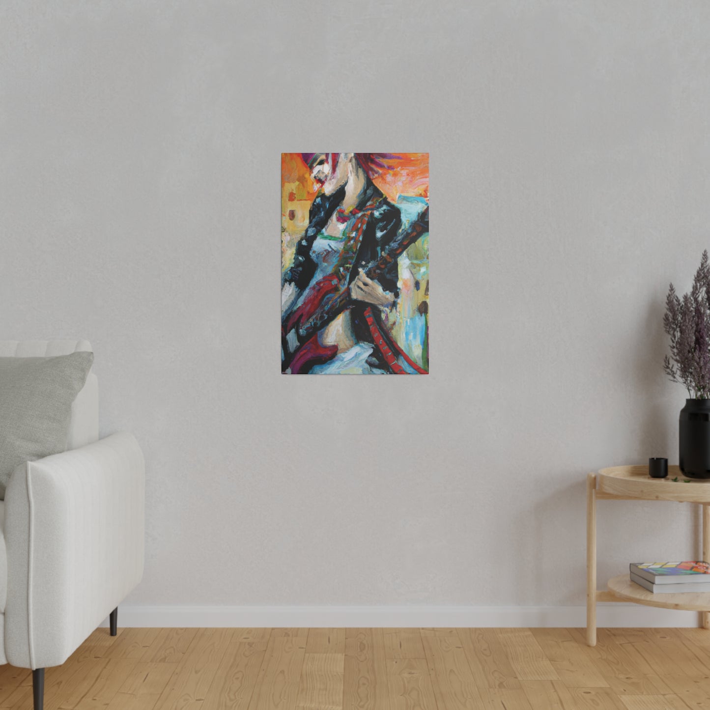 732X - Rockstar Oil Painting Style Print | Poster | Home Decor | Wall Art | Music Art | Canvas