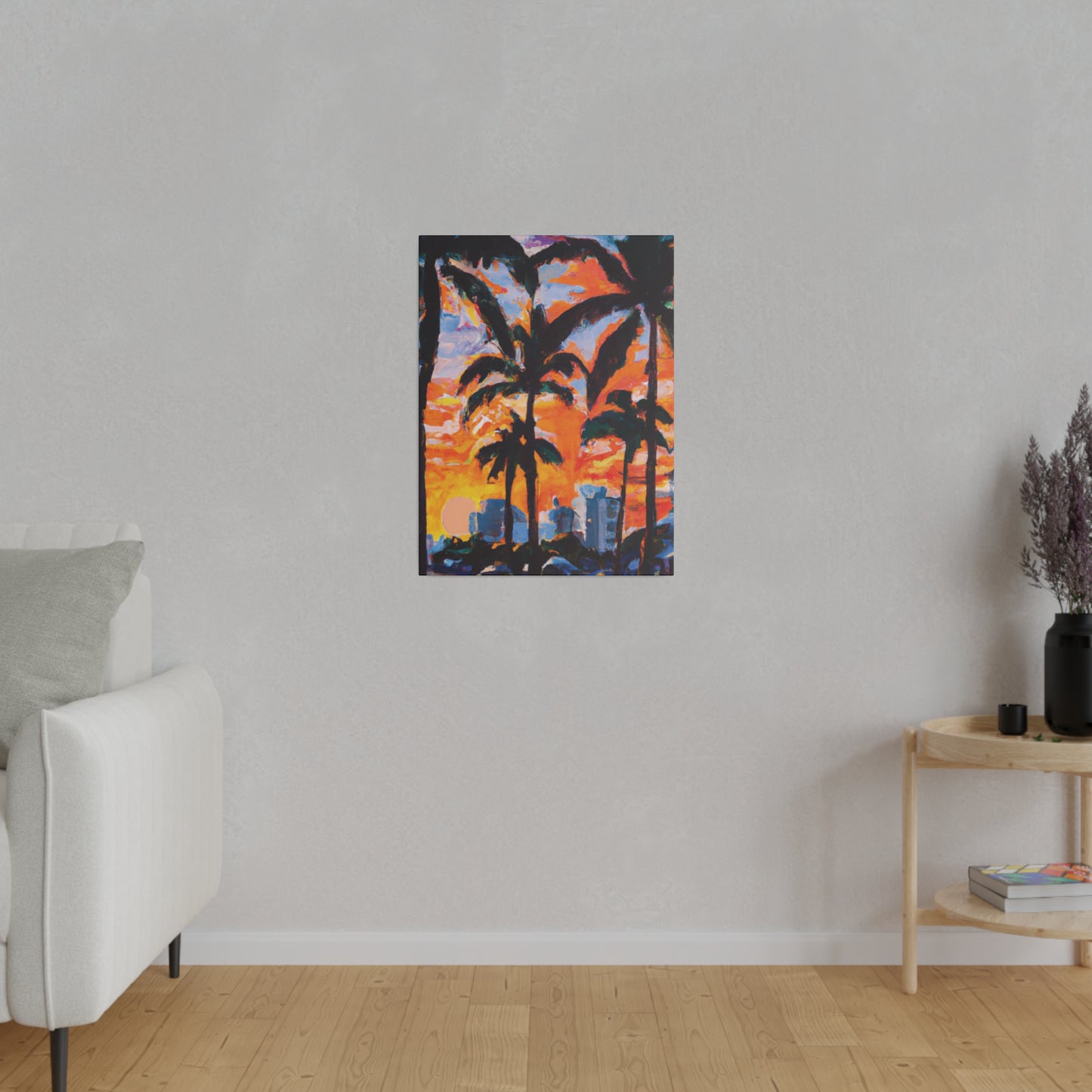 8957Q - Miami Beach Sunset Painting Print | Miami | Beach | Sunset | Poster | Home Decor | Wall Art | Canvas