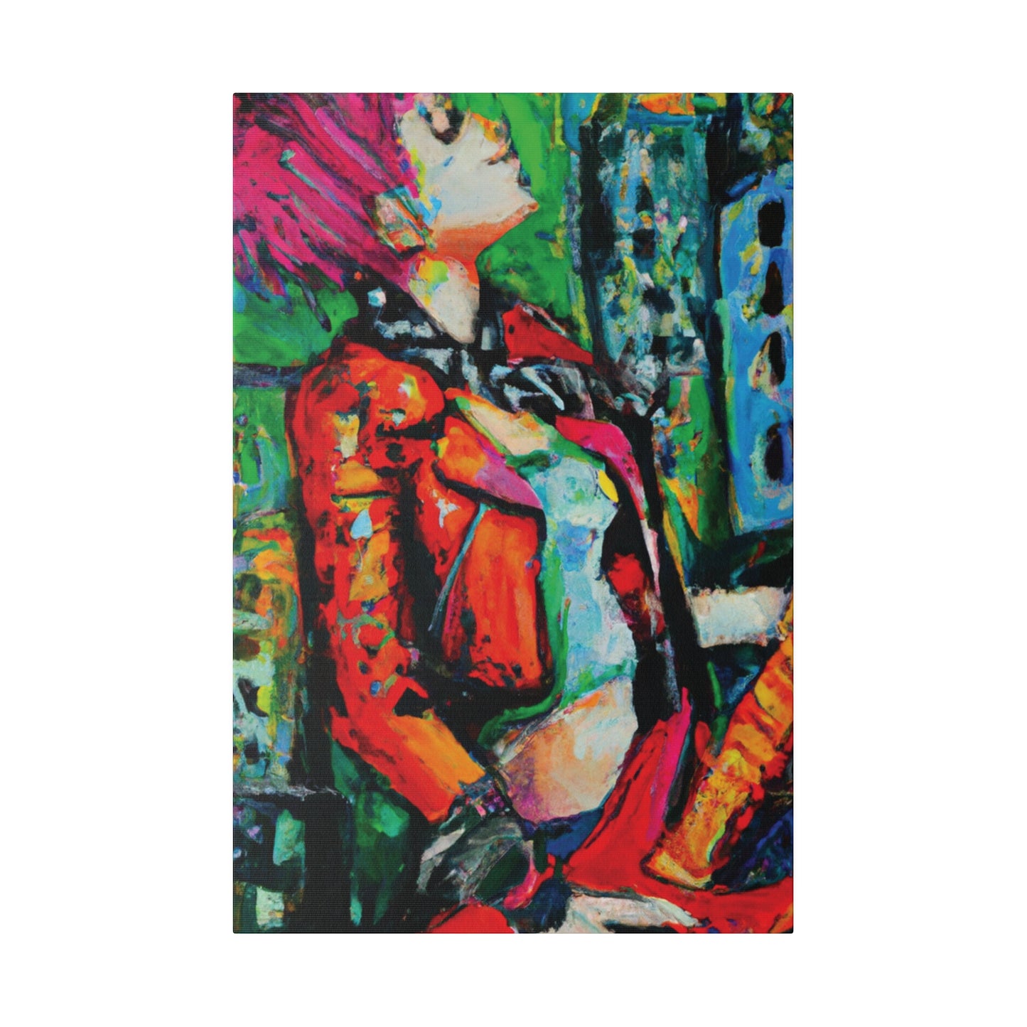 8573P - Rockstar Oil Painting Style Print | Poster | Home Decor | Wall Art | Music Art | Canvas