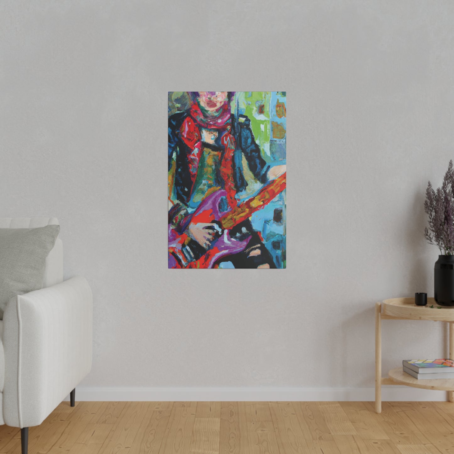 4286K - Rockstar Oil Painting Style Print | Poster | Home Decor | Wall Art | Music Art | Canvas