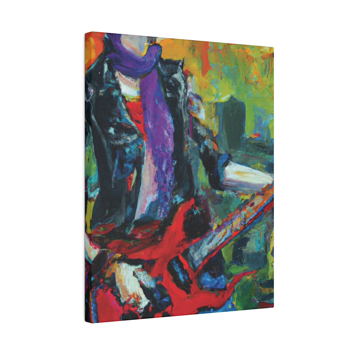 9823K - Rockstar Oil Painting Style Print | Poster | Home Decor | Wall Art | Music Art | Canvas