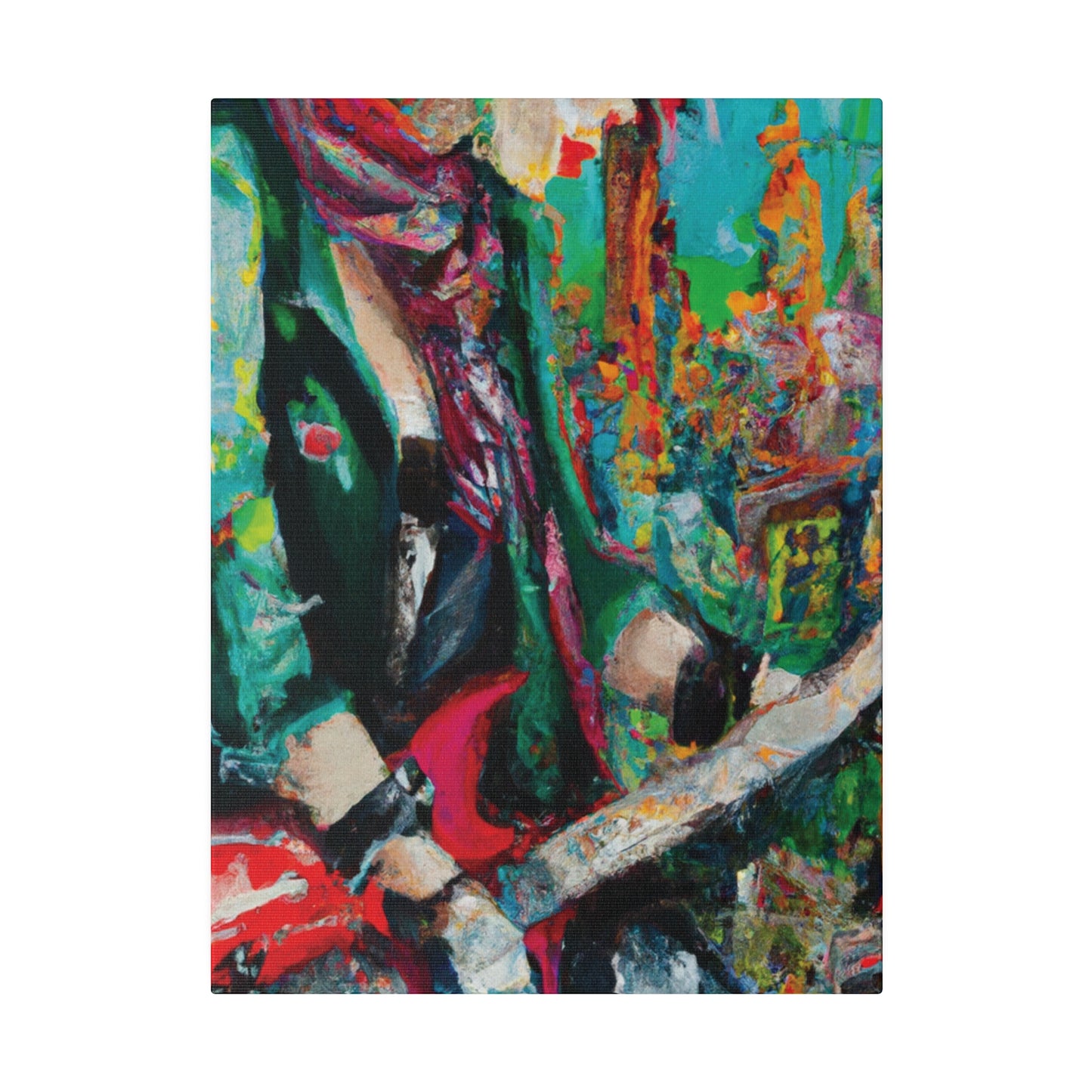 8679Y - Rockstar Oil Painting Style Print | Poster | Home Decor | Wall Art | Music Art | Canvas