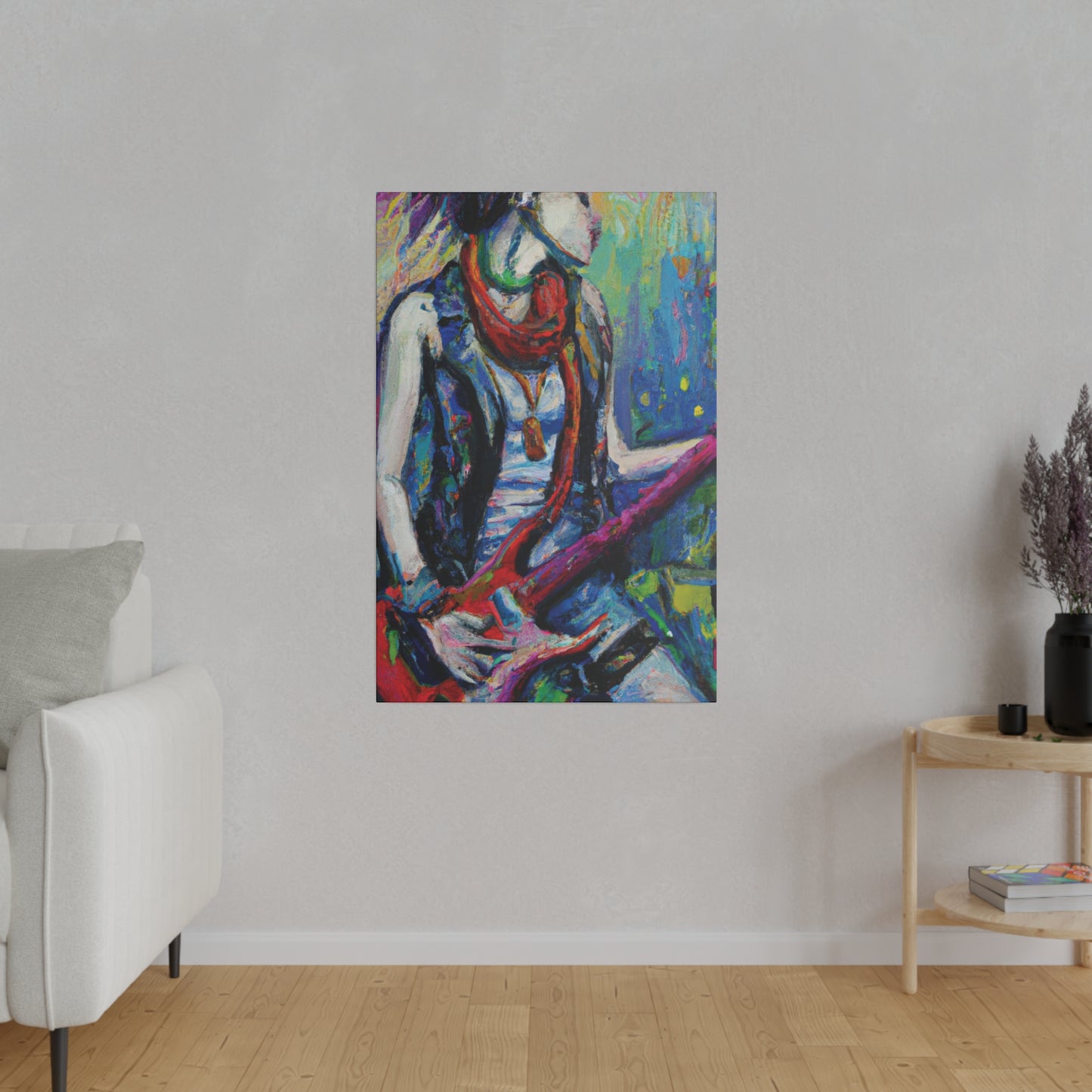 6328G - Rockstar Oil Painting Style Print | Poster | Home Decor | Wall Art | Music Art | Canvas