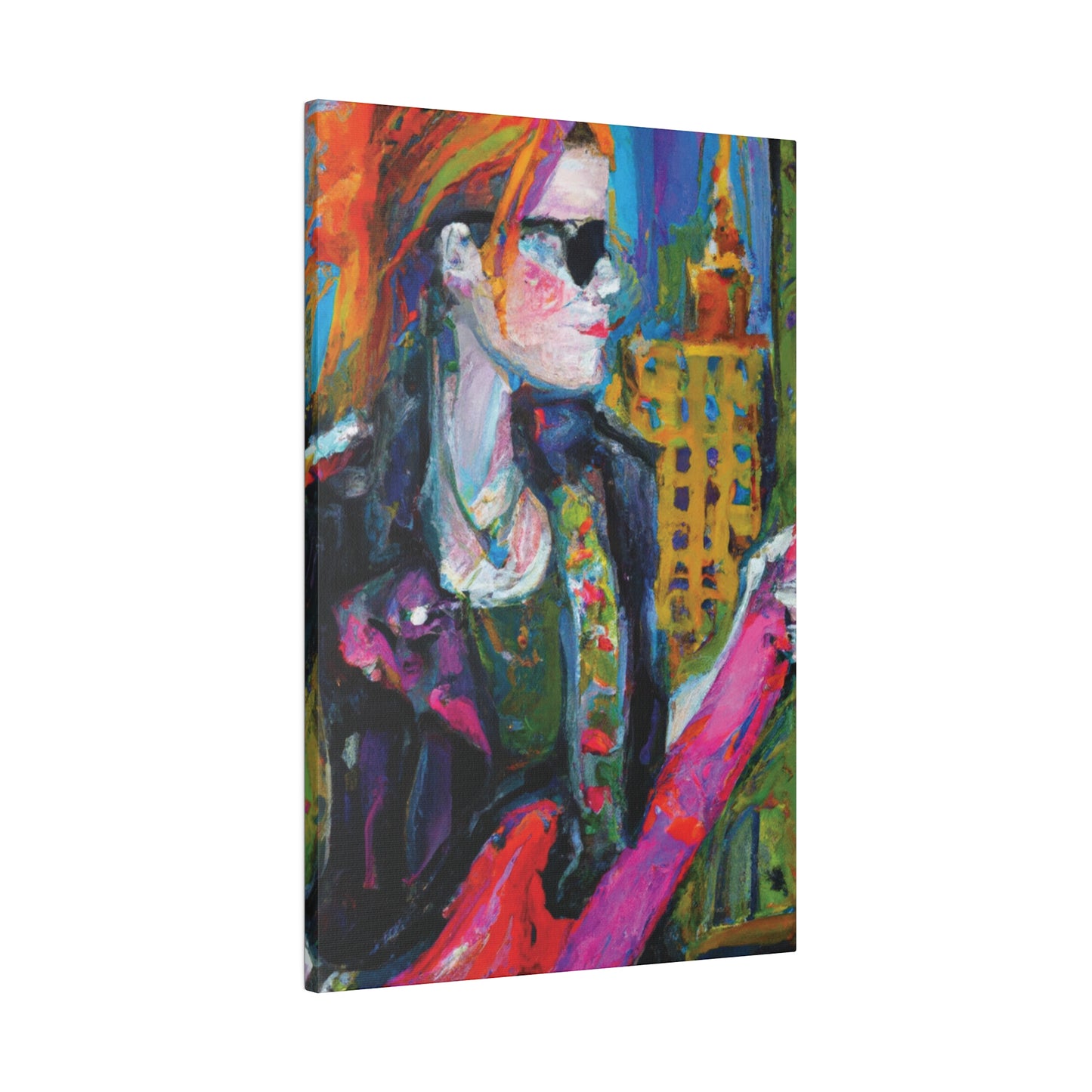 9503W - Rockstar Oil Painting Style Print | Poster | Home Decor | Wall Art | Music Art | Canvas