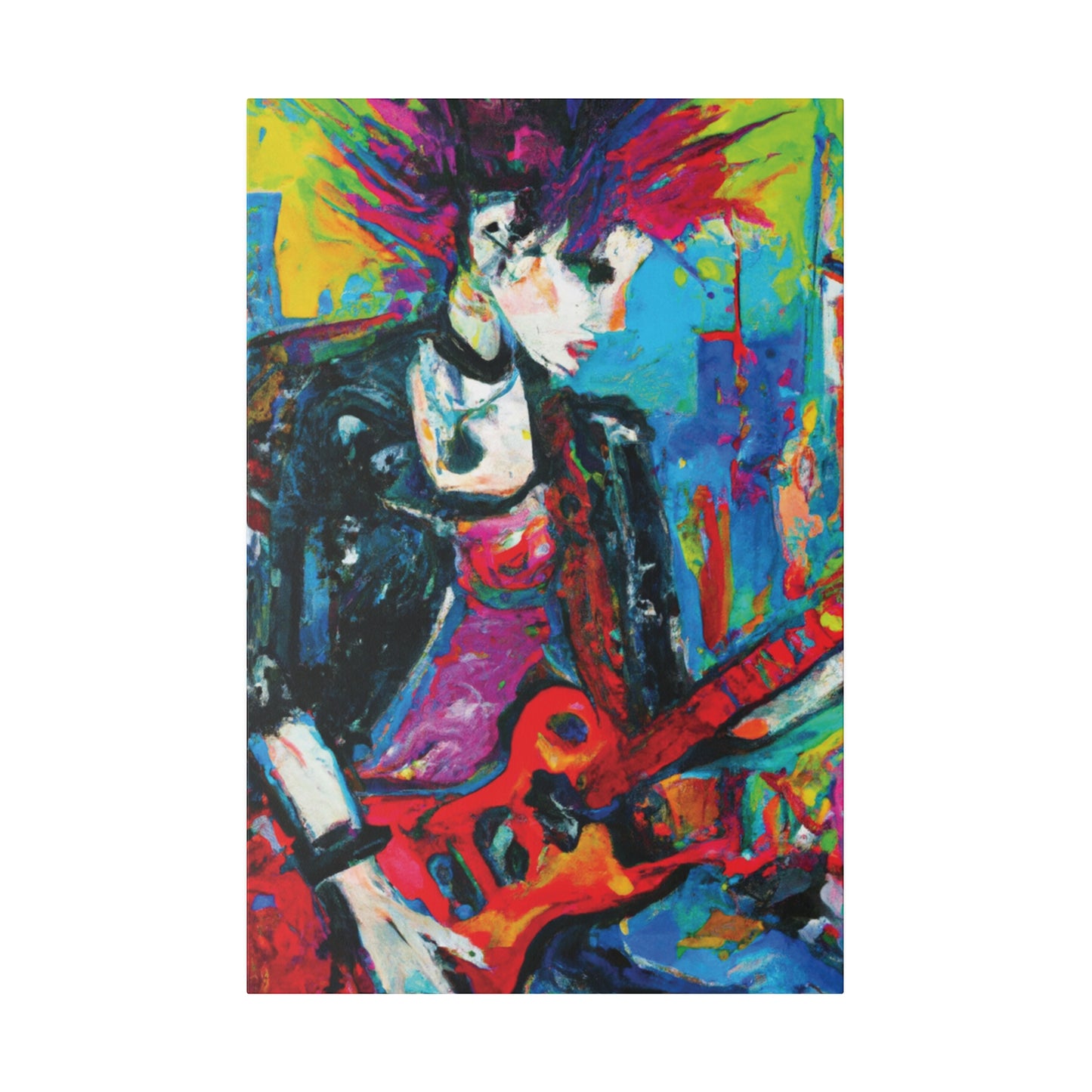 9051F - Rockstar Oil Painting Style Print | Poster | Home Decor | Wall Art | Music Art | Canvas