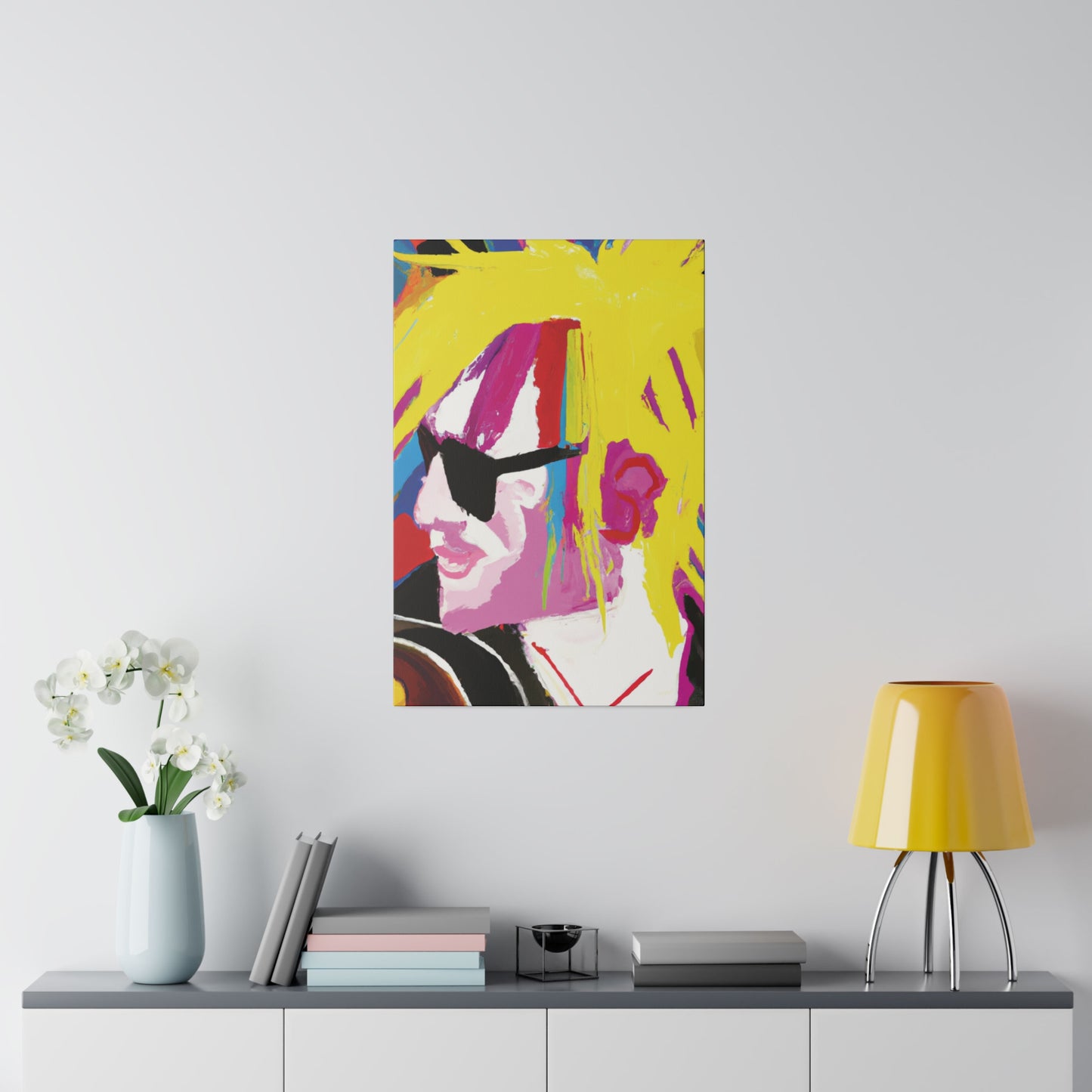 2694Y - Rockstar Painting Print | Face | Abstract | Poster | Home Decor | Wall Art | Music Art | Canvas