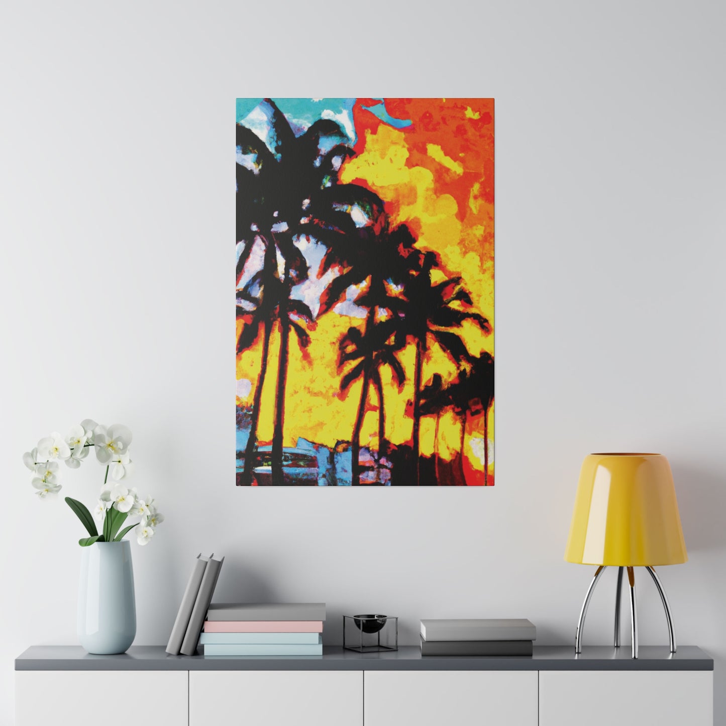 7248Q - Miami Beach Sunset Painting Print | Miami | Beach | Sunset | Poster | Home Decor | Wall Art | Canvas