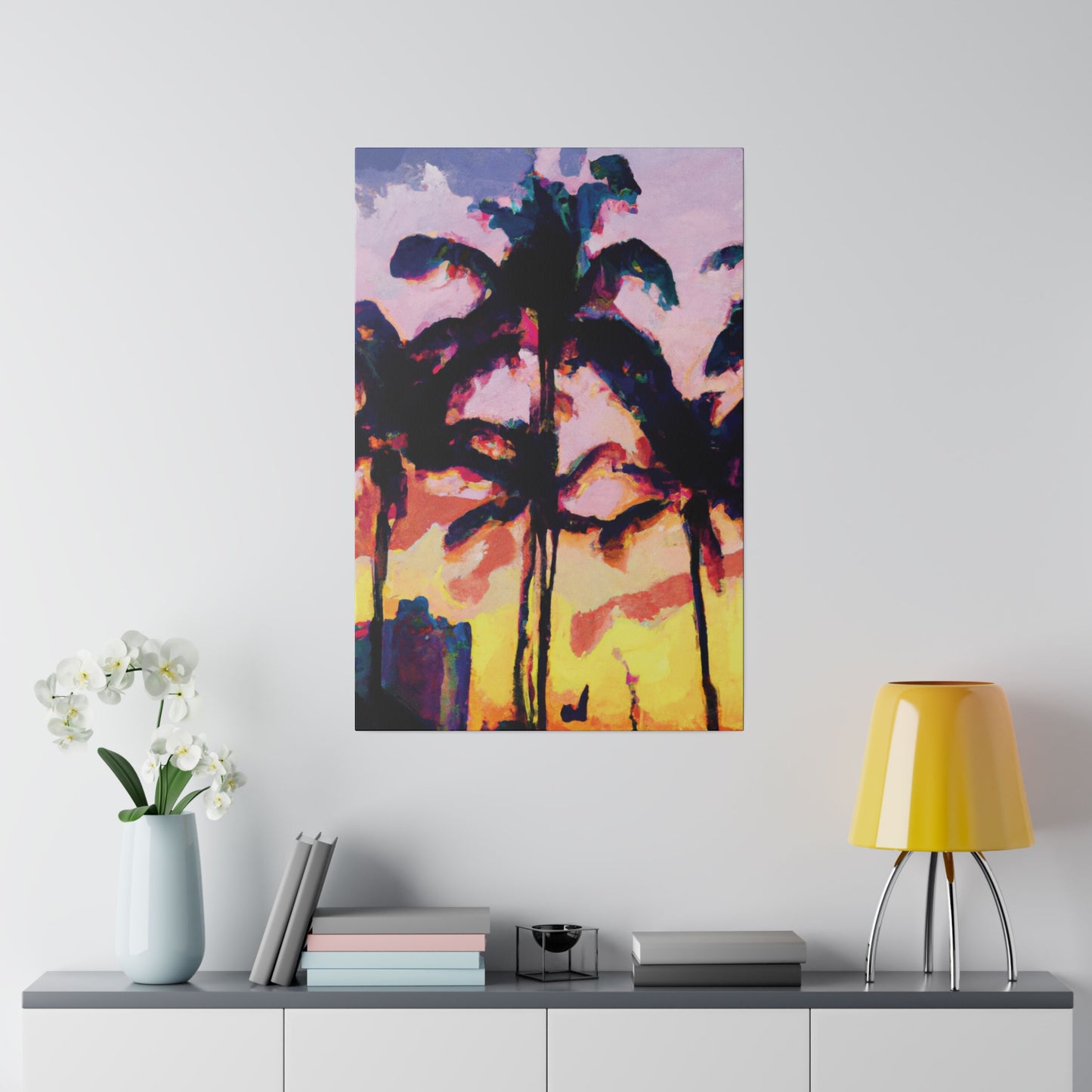 3398S - Miami Beach Sunset Painting Print | Miami | Beach | Sunset | Poster | Home Decor | Wall Art | Canvas