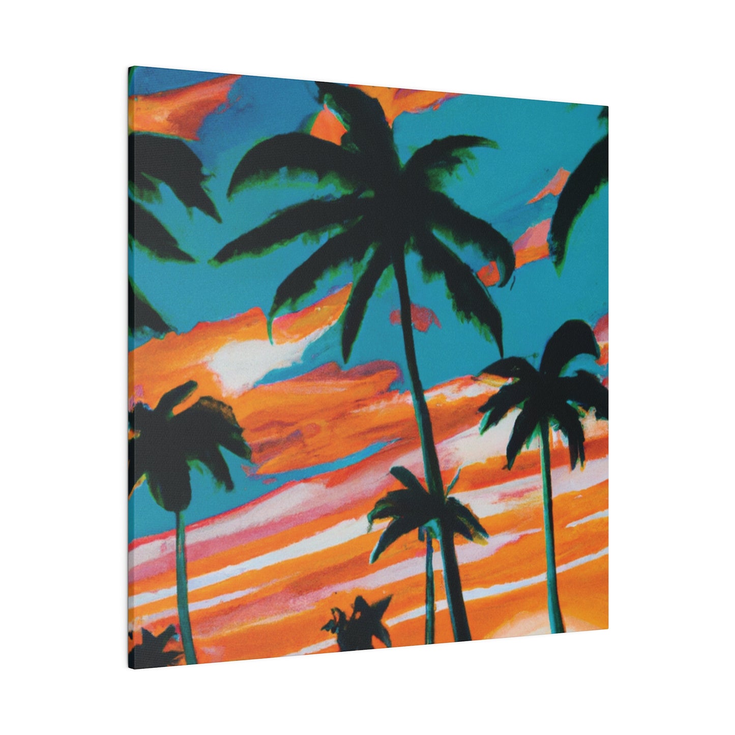 4895G - Miami Beach Sunset Painting Print | Miami | Beach | Sunset | Poster | Home Decor | Wall Art | Canvas