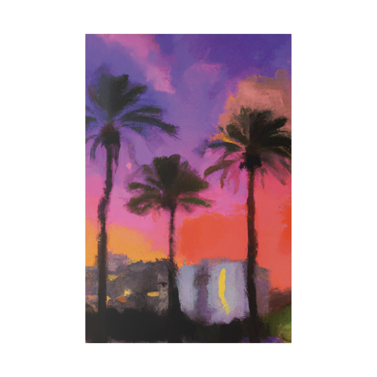 722V - Miami Beach Sunset Painting Print | Miami | Beach | Sunset | Poster | Home Decor | Wall Art | Canvas