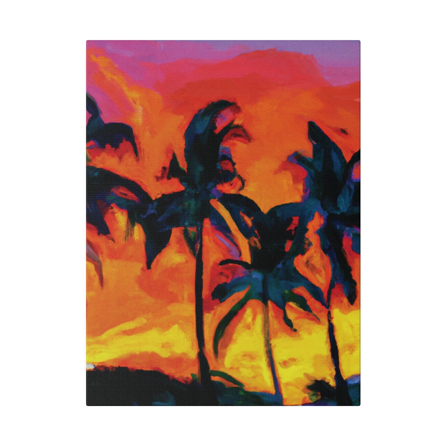 7487R - Miami Beach Sunset Painting Print | Miami | Beach | Sunset | Poster | Home Decor | Wall Art | Canvas