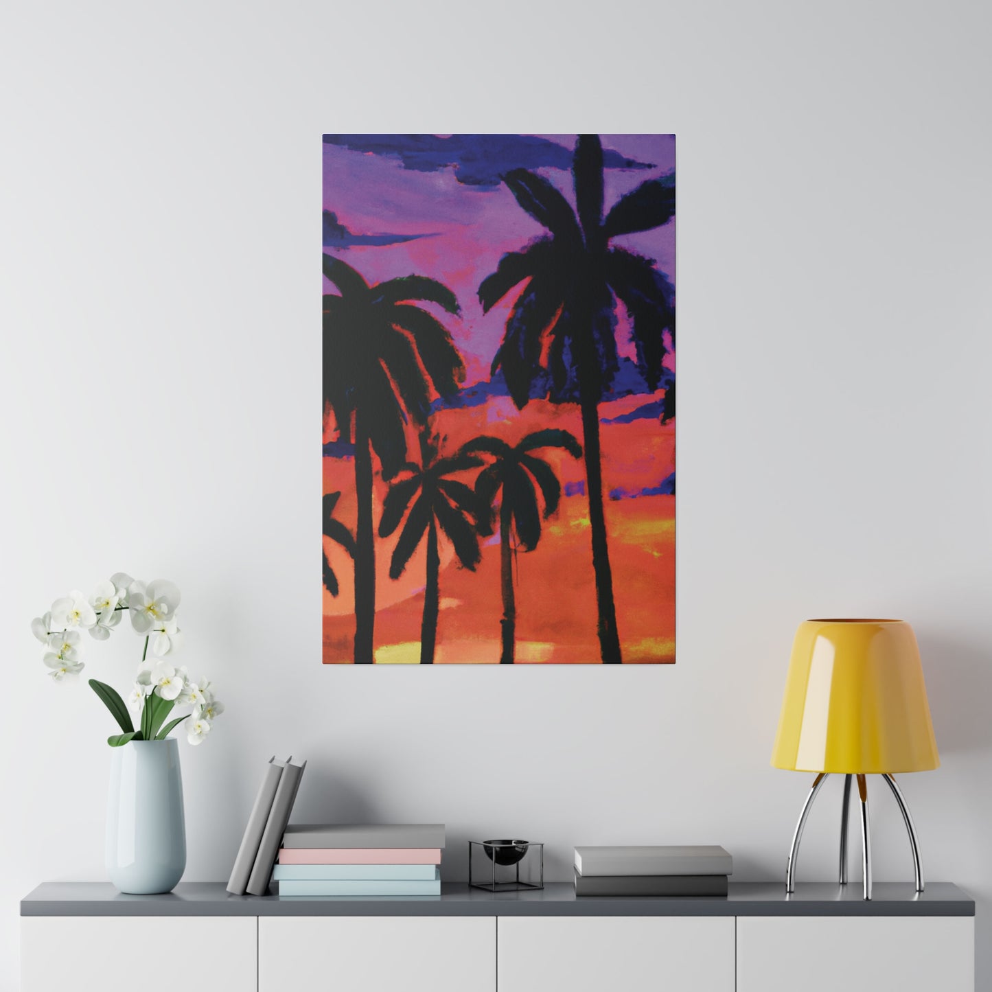 8314G - Miami Beach Sunset Painting Print | Miami | Beach | Sunset | Poster | Home Decor | Wall Art | Canvas