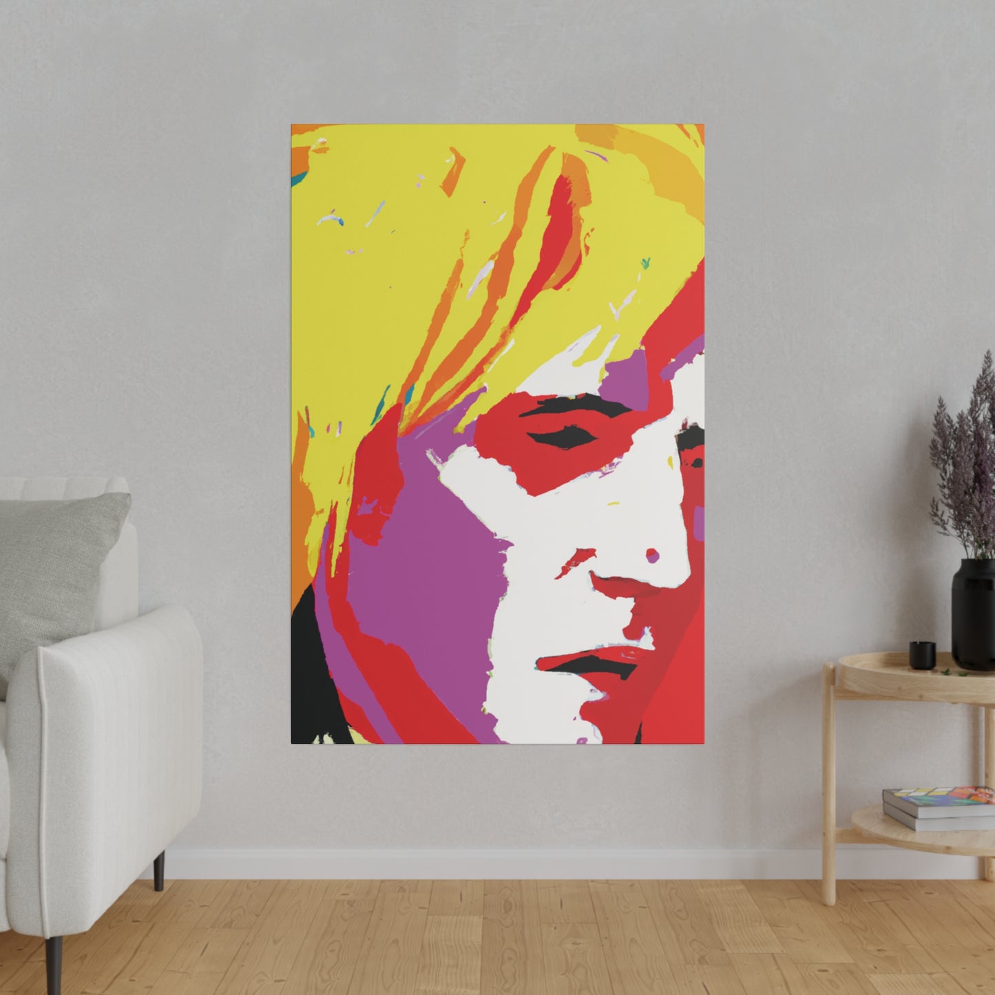 175X - Rockstar Painting Print | Face | Abstract | Poster | Home Decor | Wall Art | Music Art | Canvas