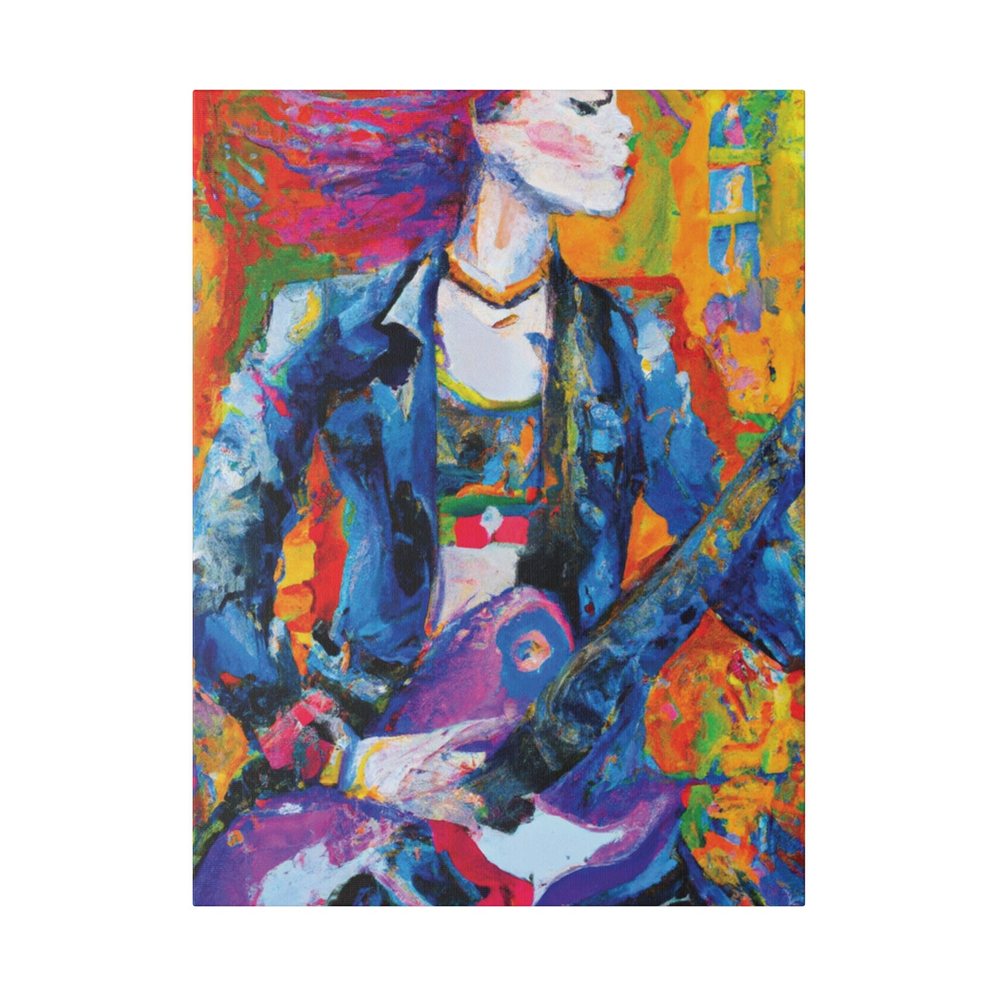 8135R - Rockstar Oil Painting Style Print | Poster | Home Decor | Wall Art | Music Art | Canvas