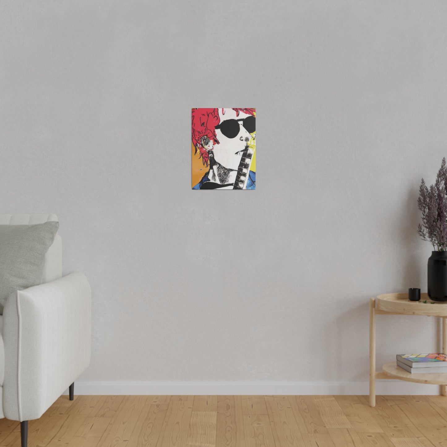 8995T - Rockstar Painting Print | Face | Abstract | Poster | Home Decor | Wall Art | Music Art | Canvas