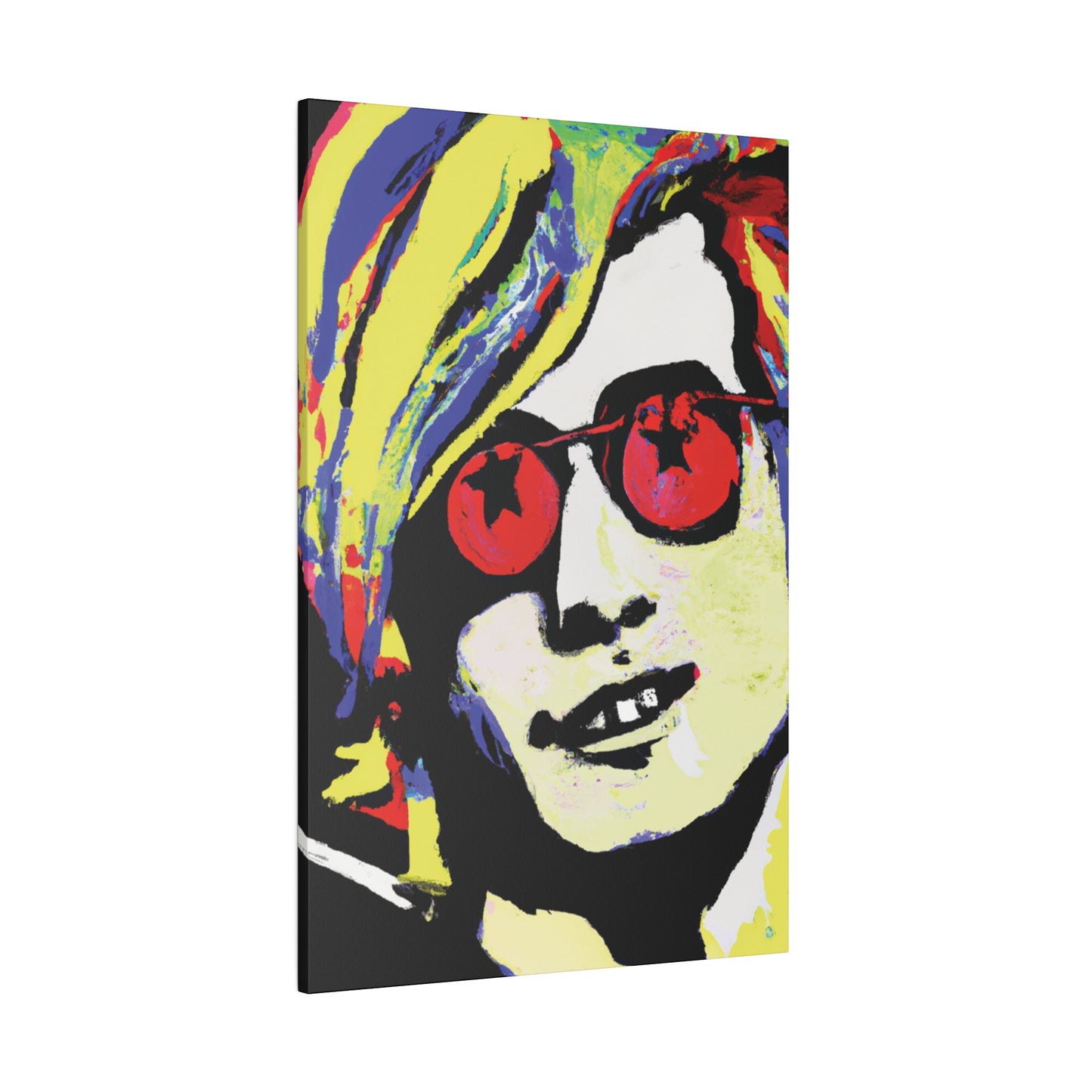 8764V - Rockstar Painting Print | Face | Abstract | Poster | Home Decor | Wall Art | Music Art | Canvas