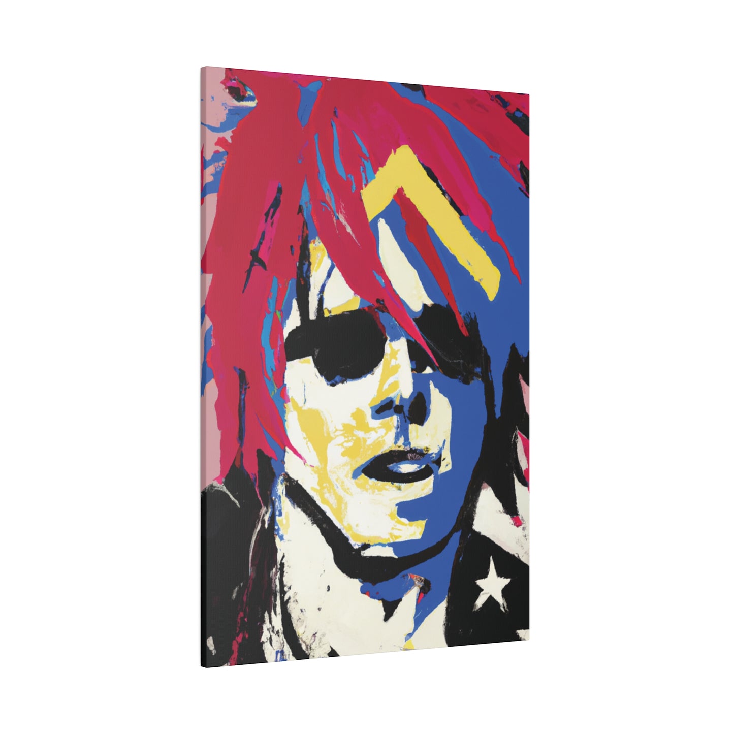 9537K - Rockstar Painting Print | Face | Abstract | Poster | Home Decor | Wall Art | Music Art | Canvas