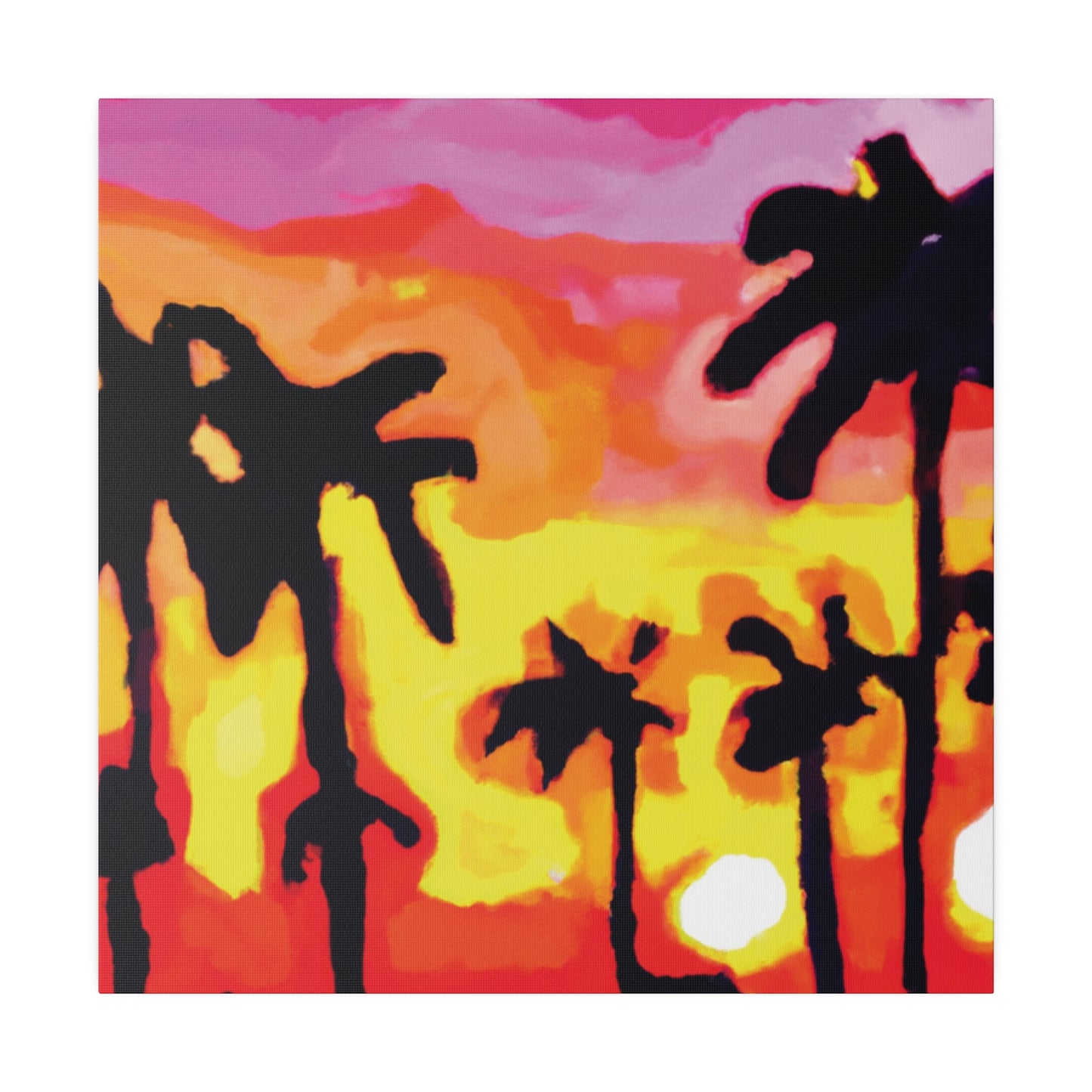 7893K - Miami Beach Sunset Painting Print | Miami | Beach | Sunset | Poster | Home Decor | Wall Art | Canvas