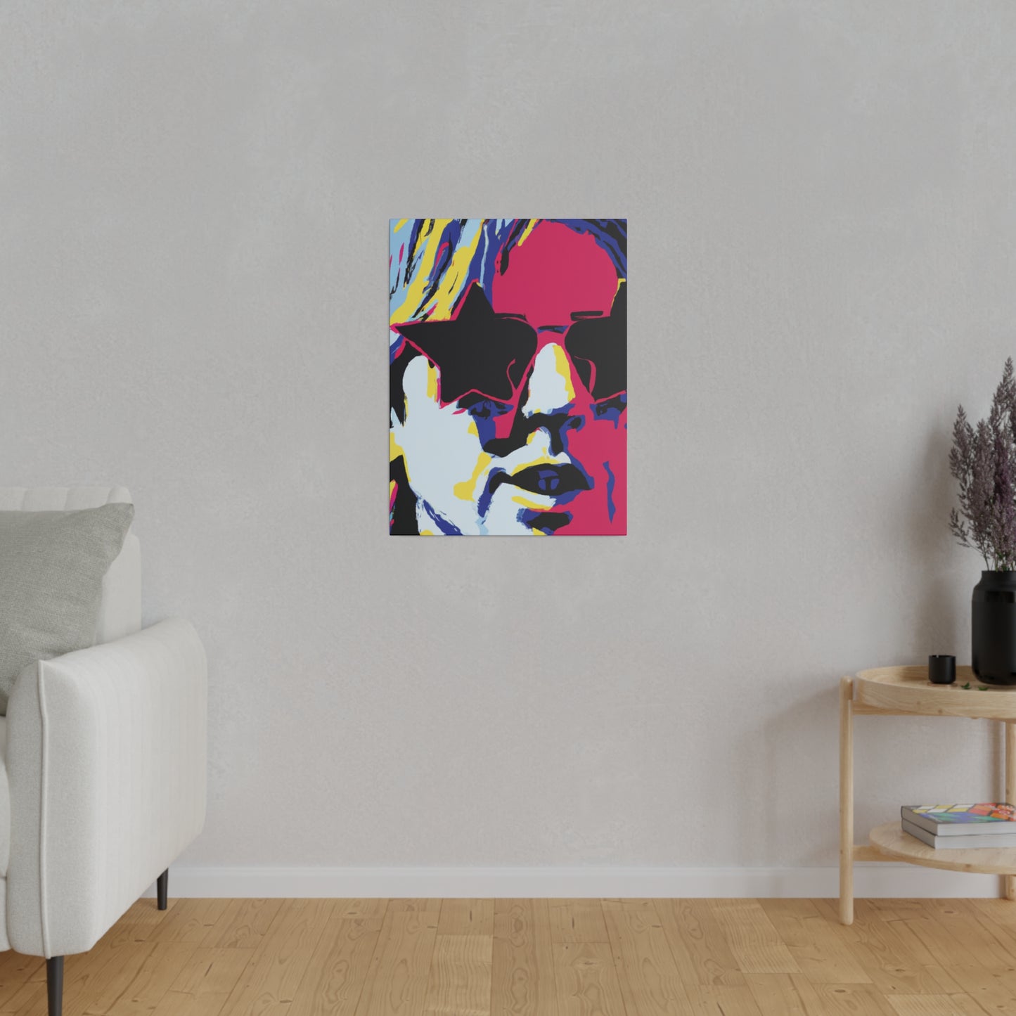 7183B - Rockstar Painting Print | Face | Abstract | Poster | Home Decor | Wall Art | Music Art | Canvas