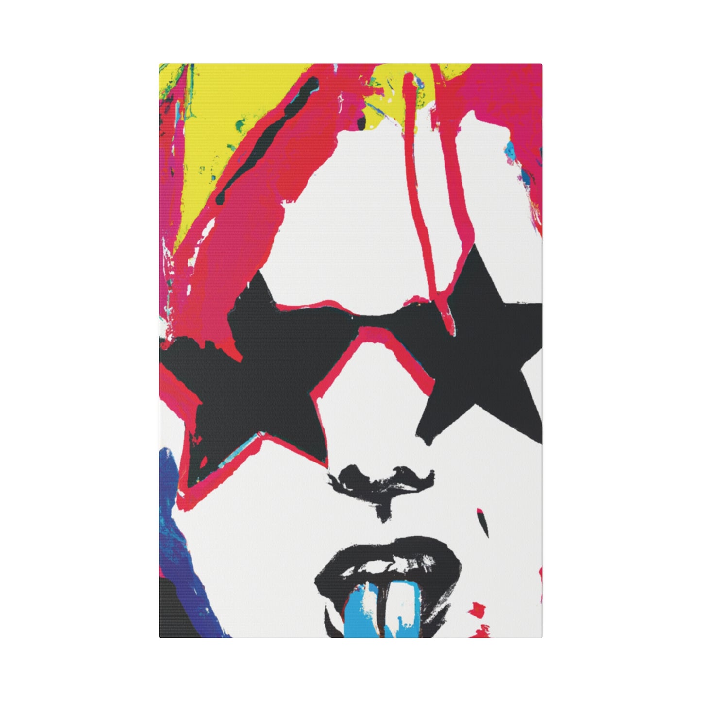 5681G - Rockstar Painting Print | Face | Abstract | Poster | Home Decor | Wall Art | Music Art | Canvas