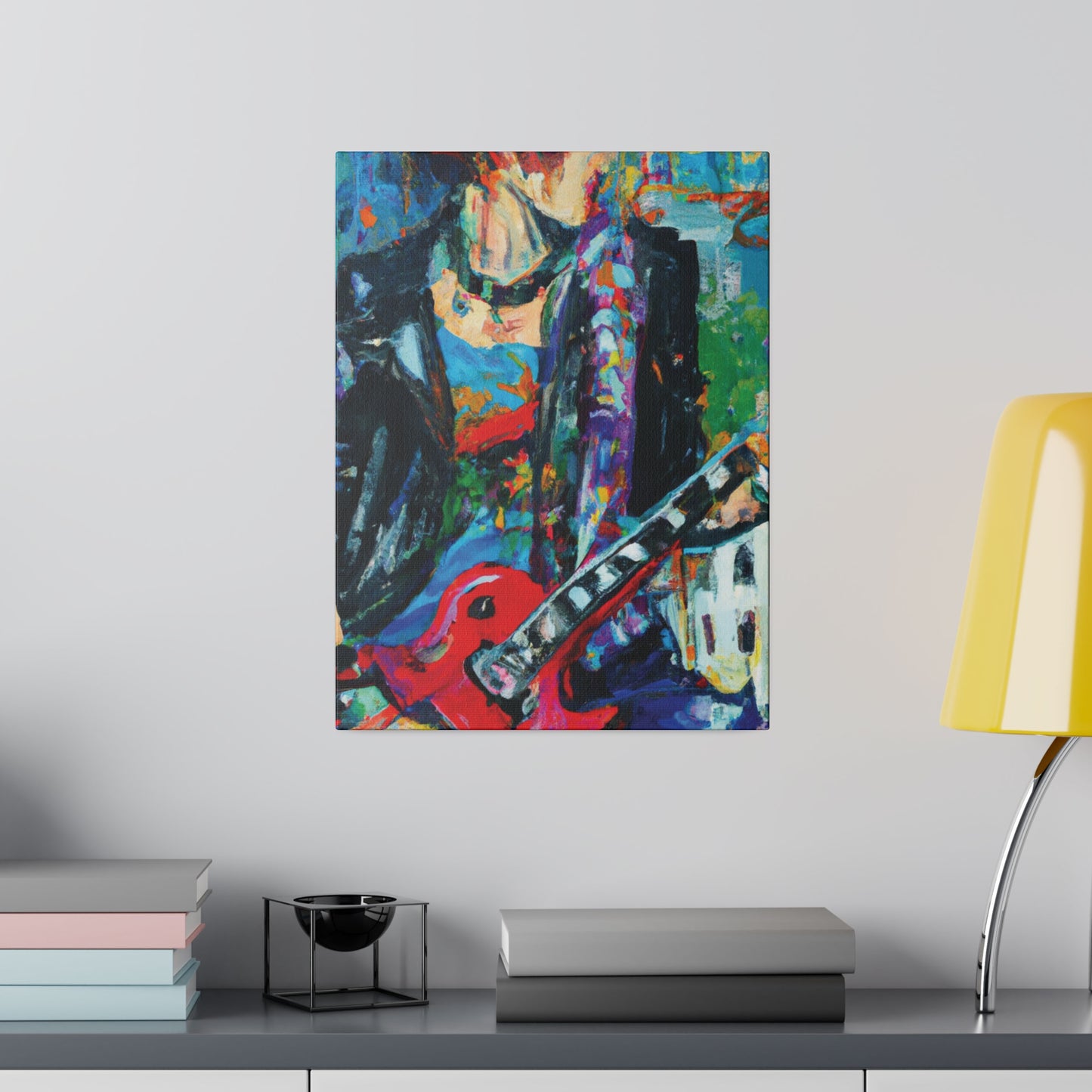 814T - Rockstar Oil Painting Style Print | Poster | Home Decor | Wall Art | Music Art | Canvas