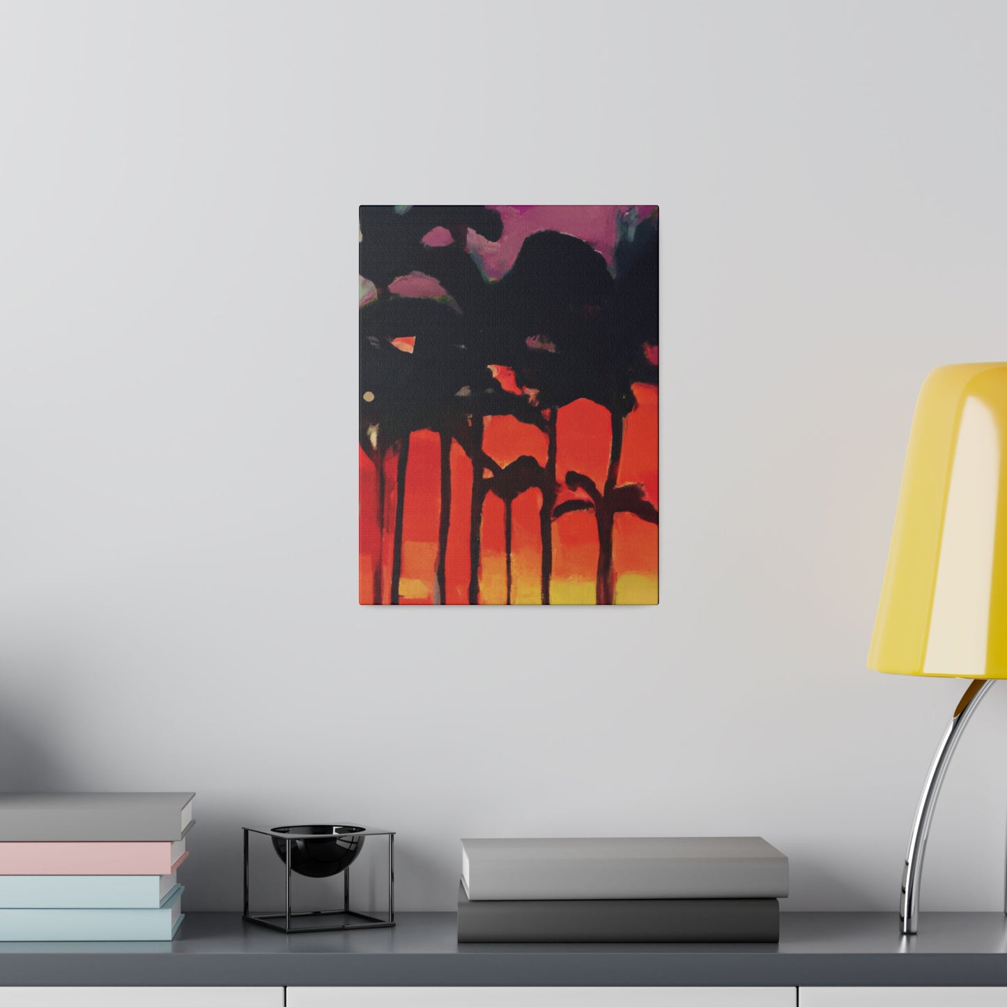 9653K - Miami Beach Sunset Painting Print | Miami | Beach | Sunset | Poster | Home Decor | Wall Art | Canvas